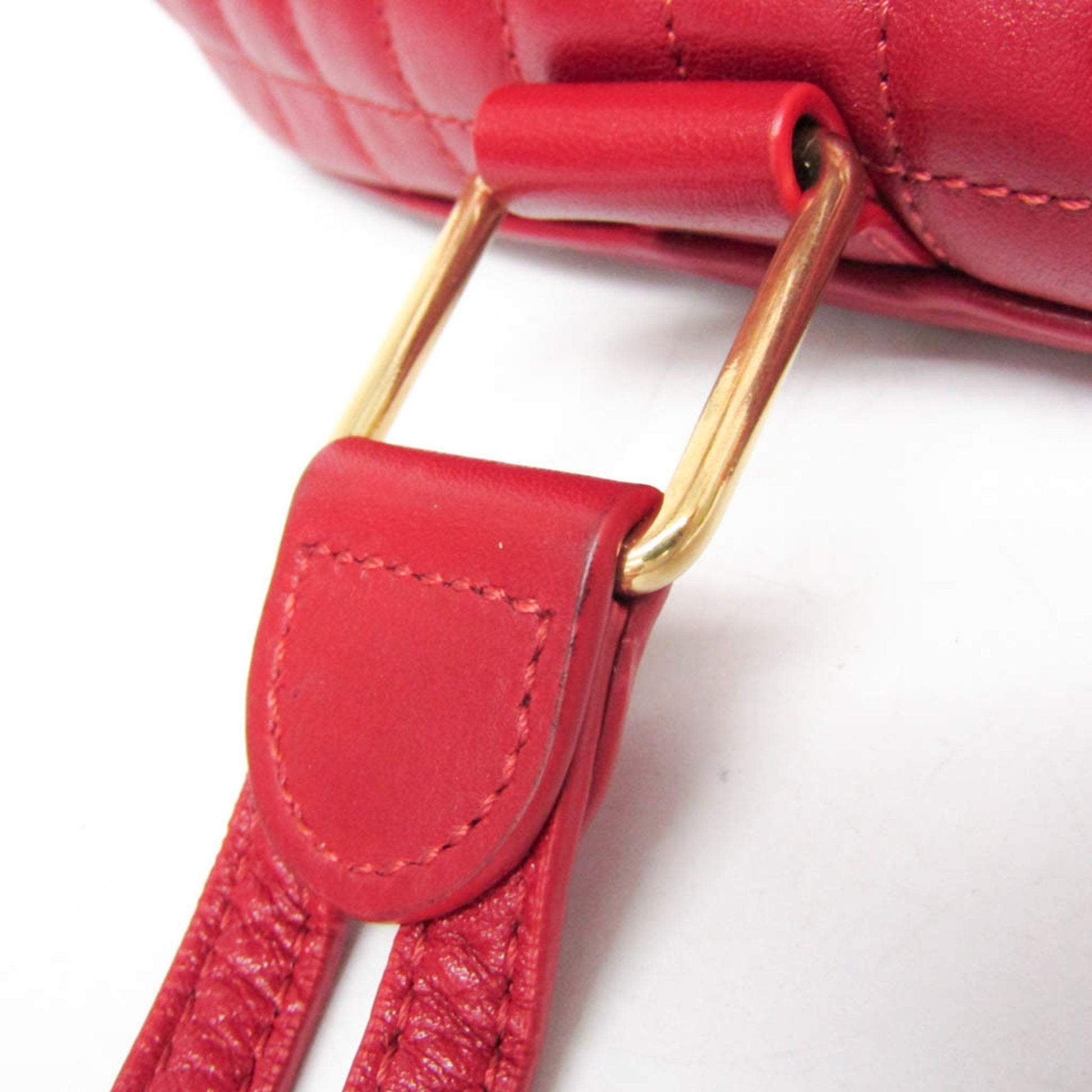Céline C charm, Red, Leather, shoulder