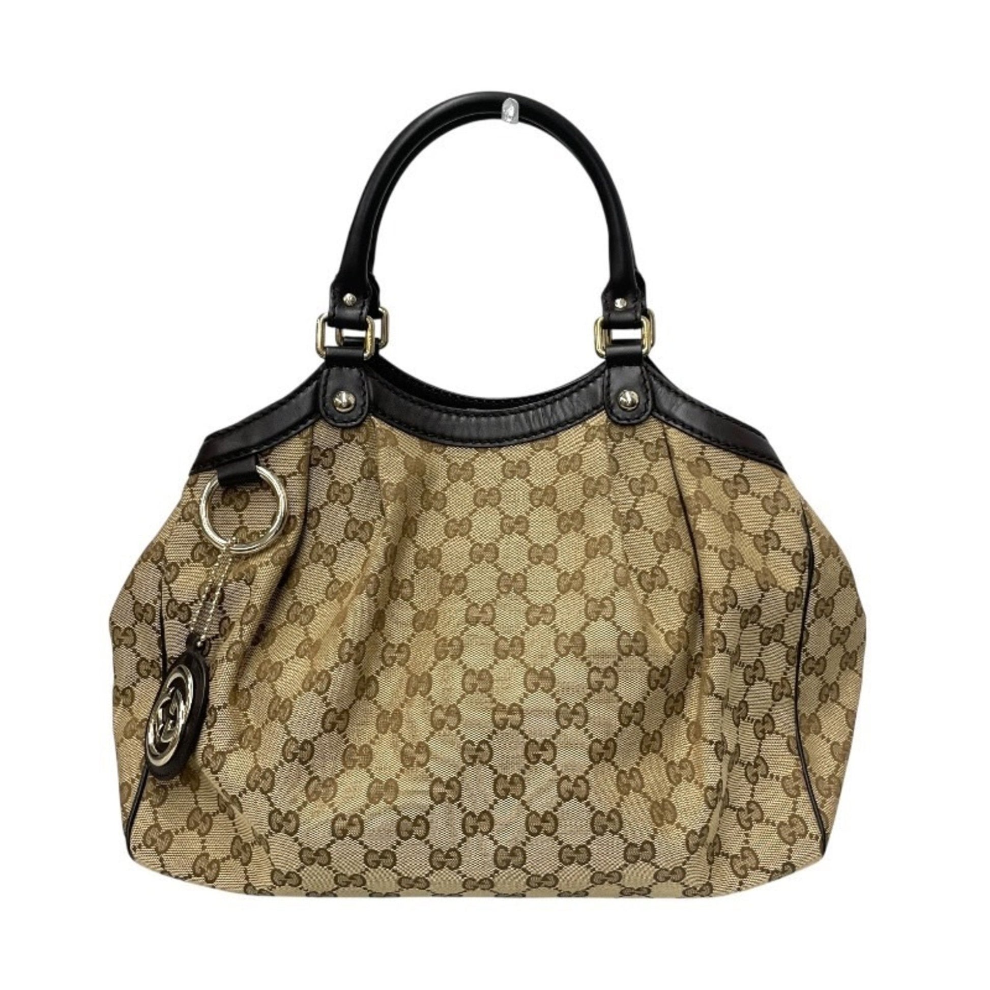 Gucci Sukey, "BEIGE, BROWN", "CANVAS, LEATHER", tote