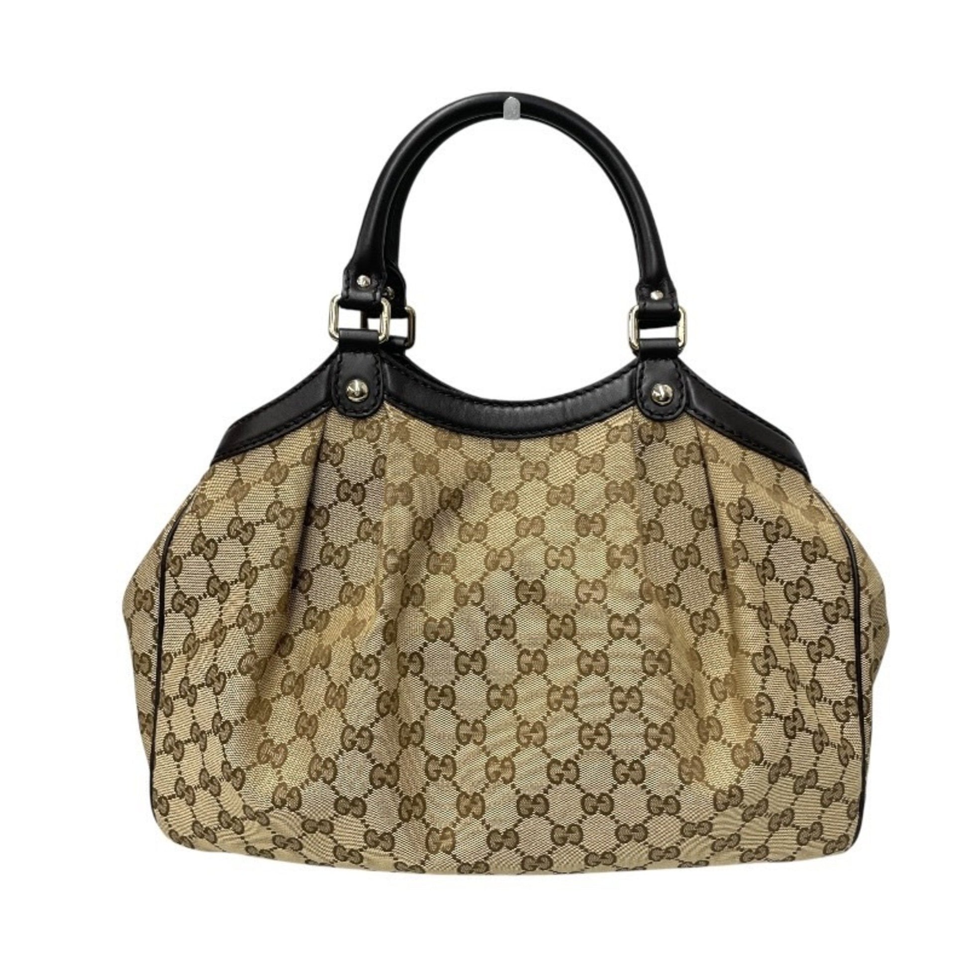 Gucci Sukey, "BEIGE, BROWN", "CANVAS, LEATHER", tote