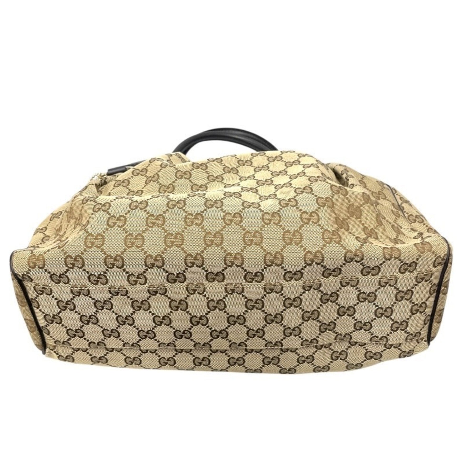 Gucci Sukey, "BEIGE, BROWN", "CANVAS, LEATHER", tote