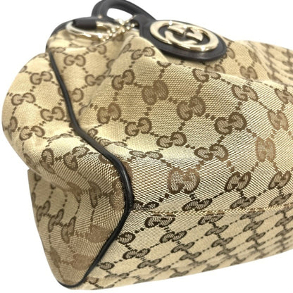 Gucci Sukey, "BEIGE, BROWN", "CANVAS, LEATHER", tote