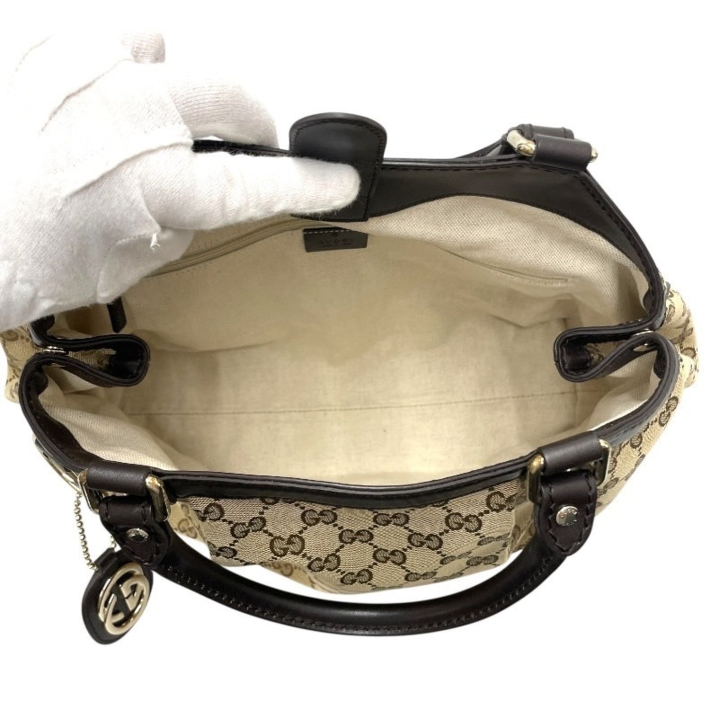 Gucci Sukey, "BEIGE, BROWN", "CANVAS, LEATHER", tote