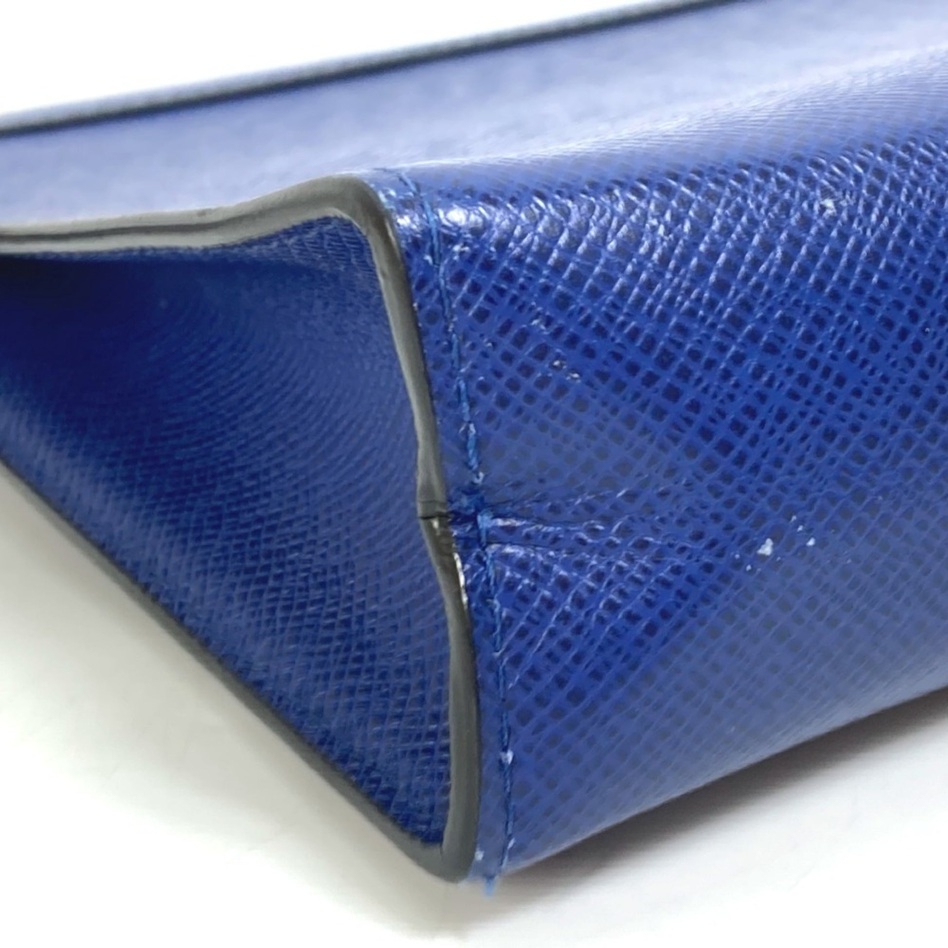 Louis Vuitton Pochette voyage, Blue, Leather, clutch