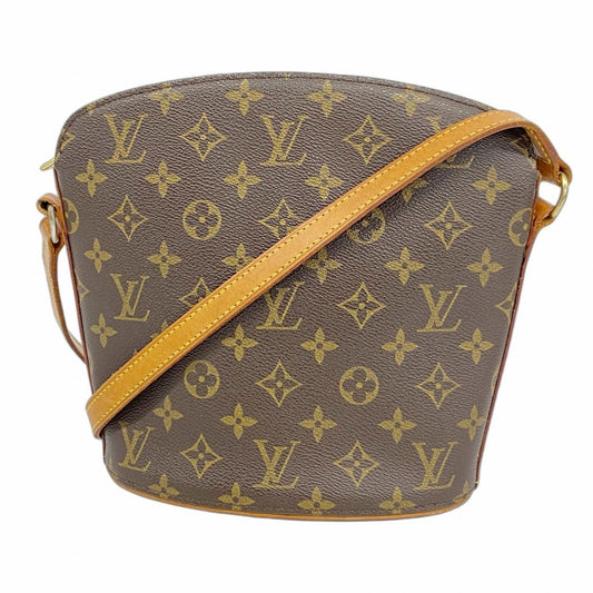 Louis Vuitton Drouot, Brown, Canvas, shoulder