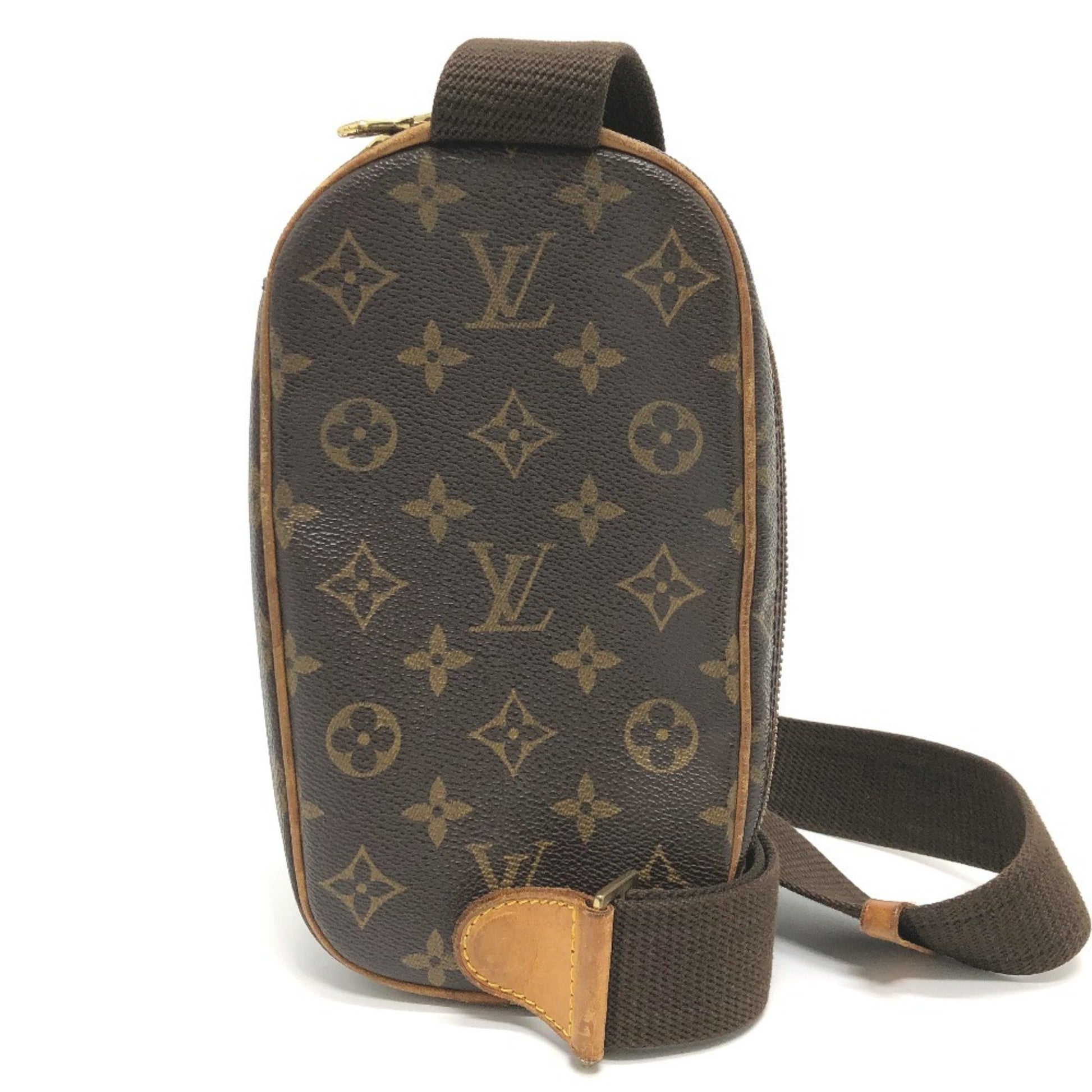 Louis Vuitton Pochette gange, Brown, Canvas, clutch