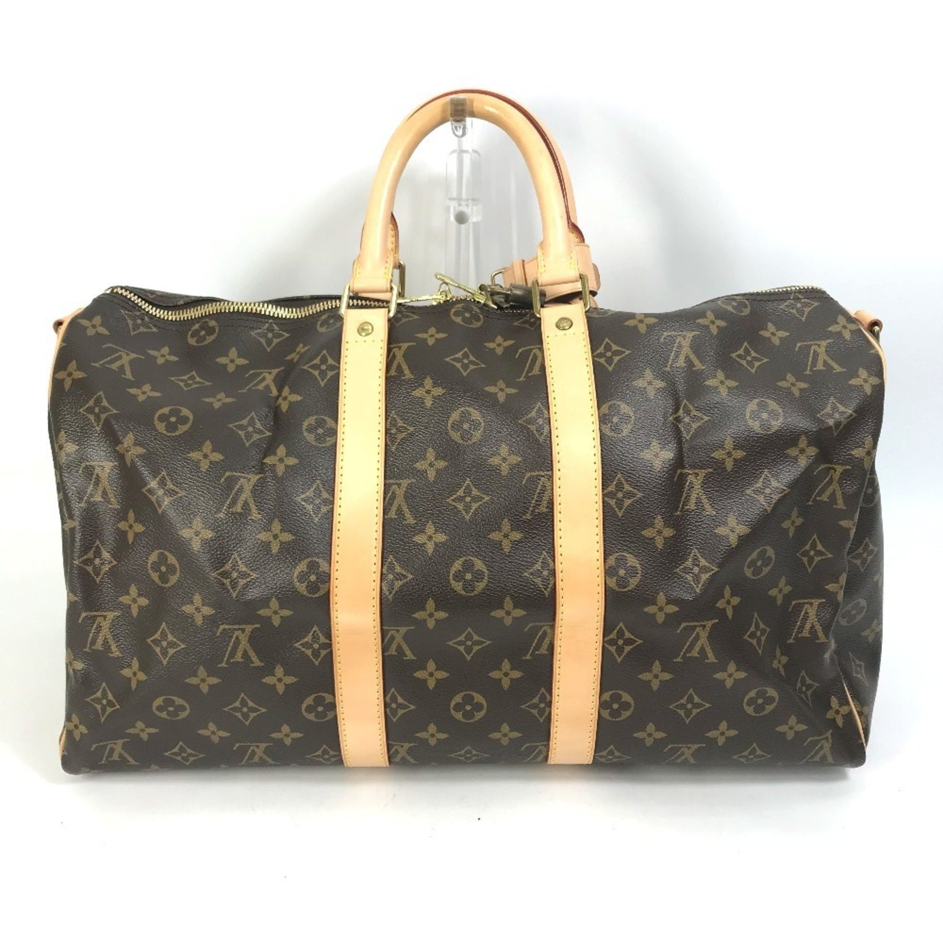 Louis Vuitton Keepall Bandouliere 45, Brown, Canvas, travel
