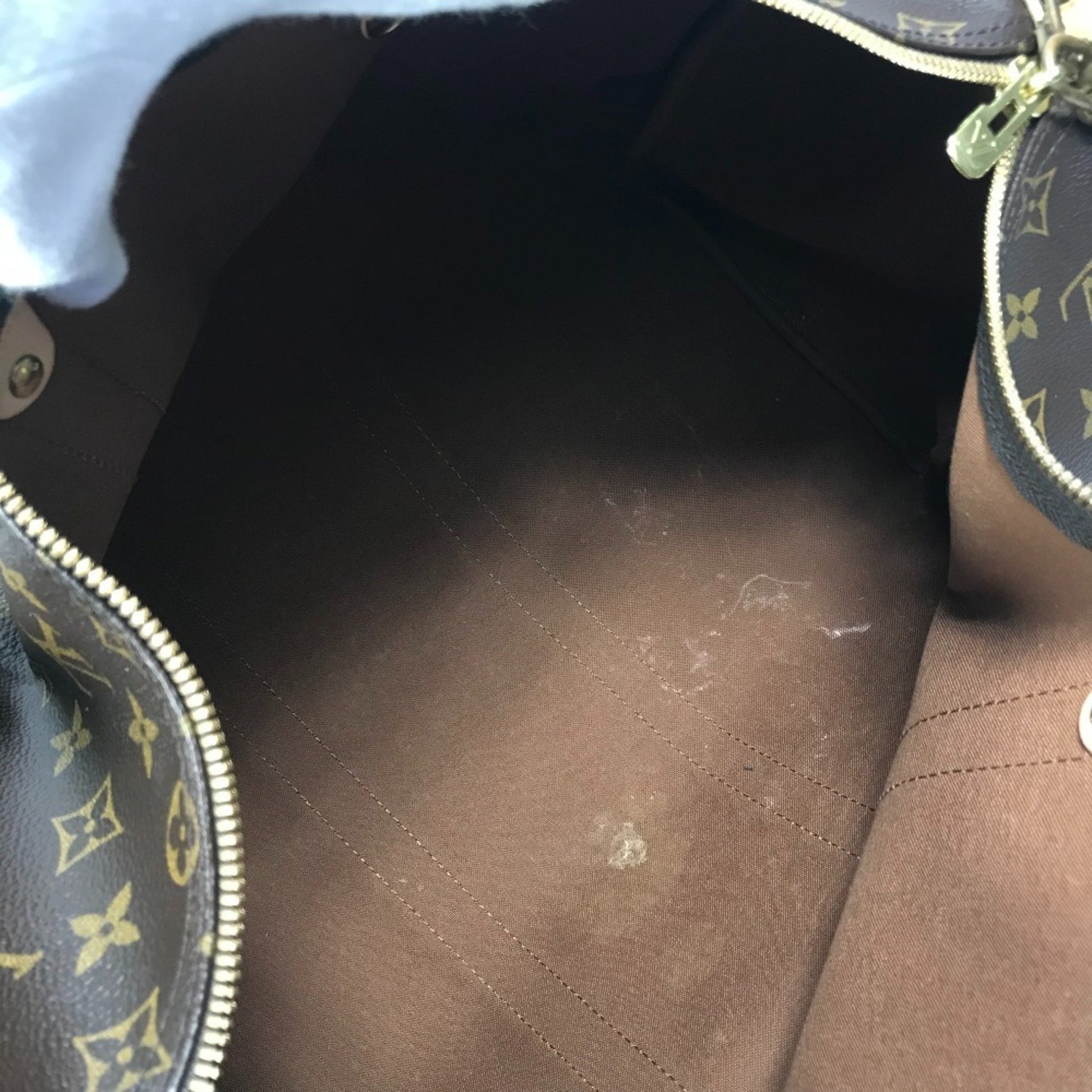 Louis Vuitton Keepall Bandouliere 45, Brown, Canvas, travel