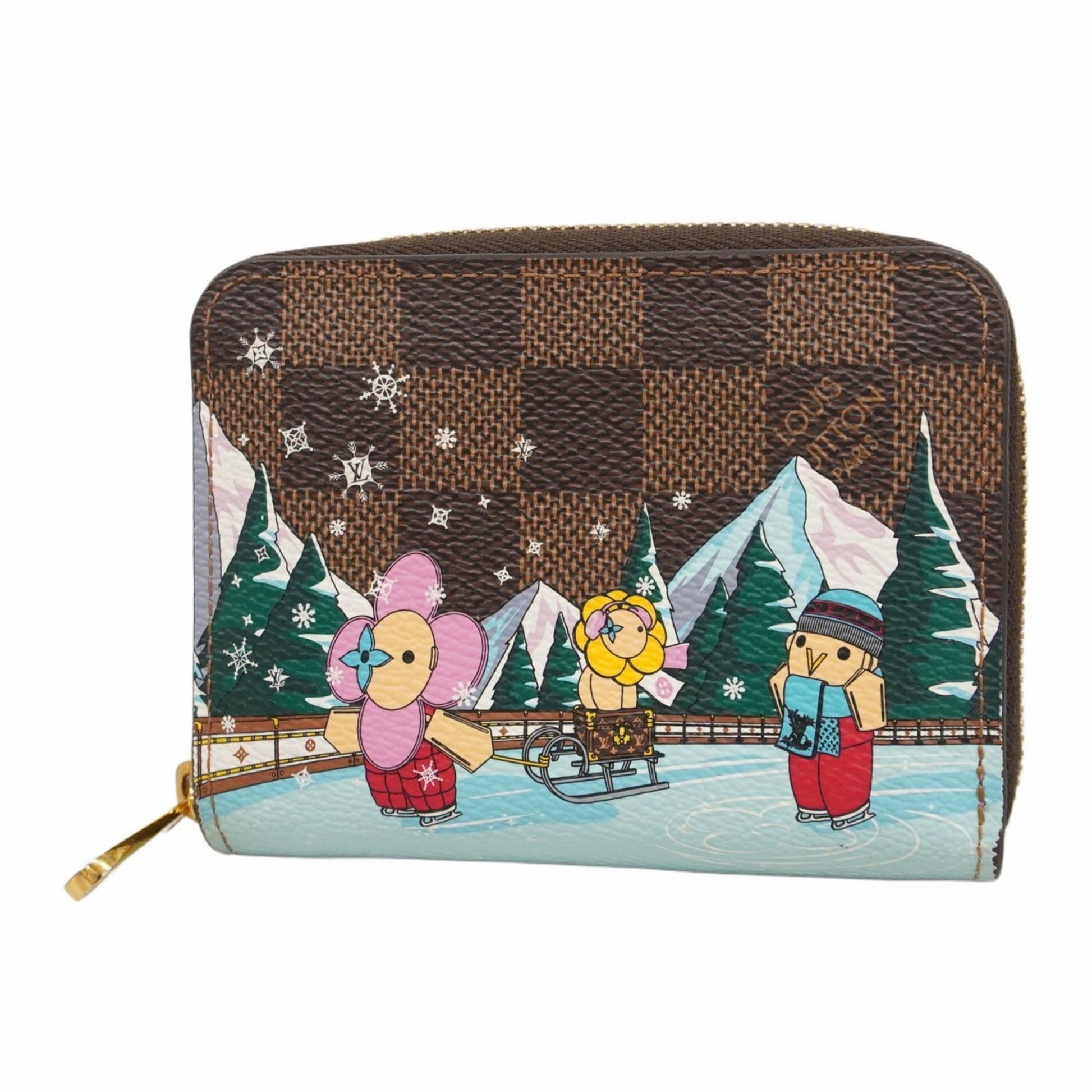 Louis Vuitton Zippy coin purse, Brown, Canvas, wallet