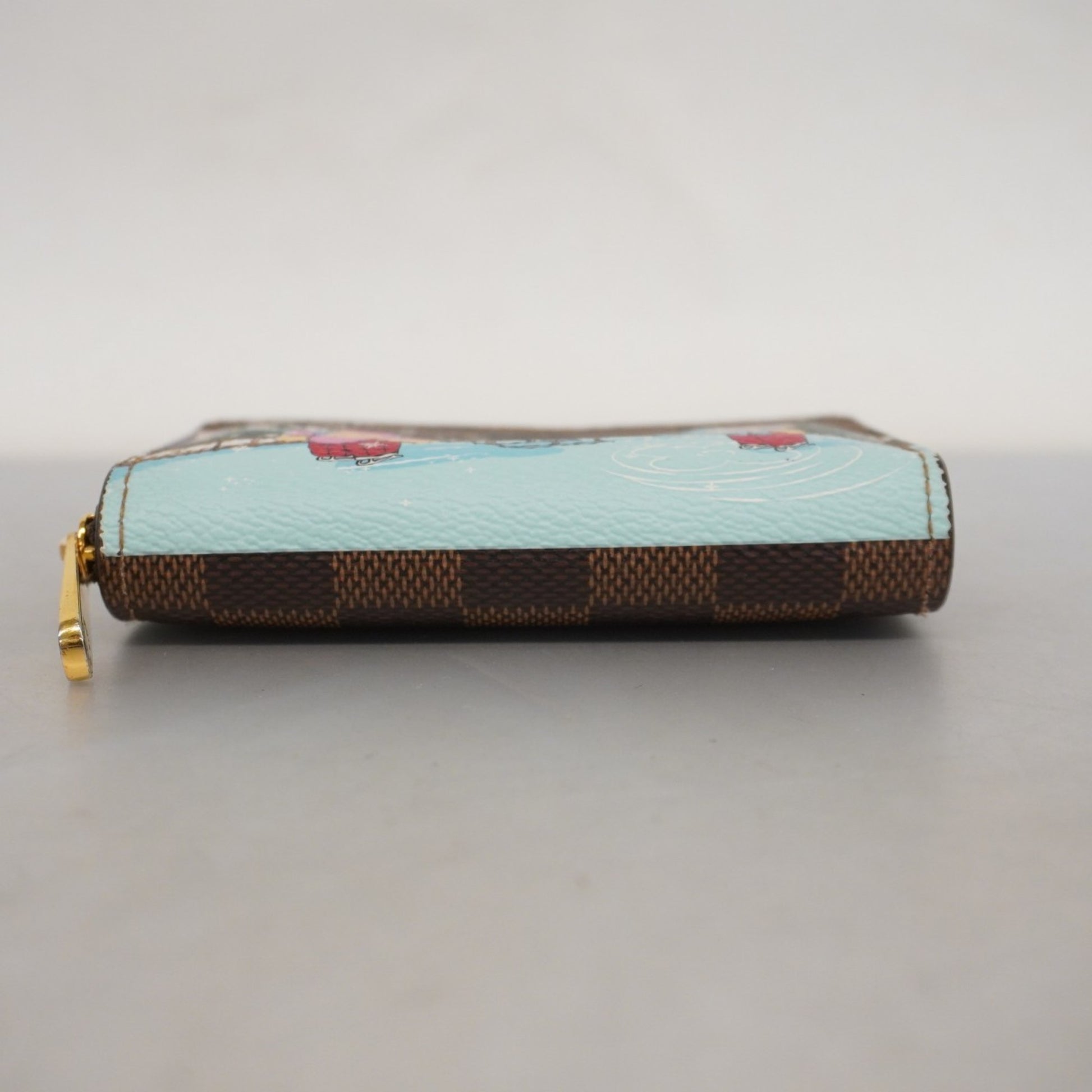 Louis Vuitton Zippy coin purse, Brown, Canvas, wallet