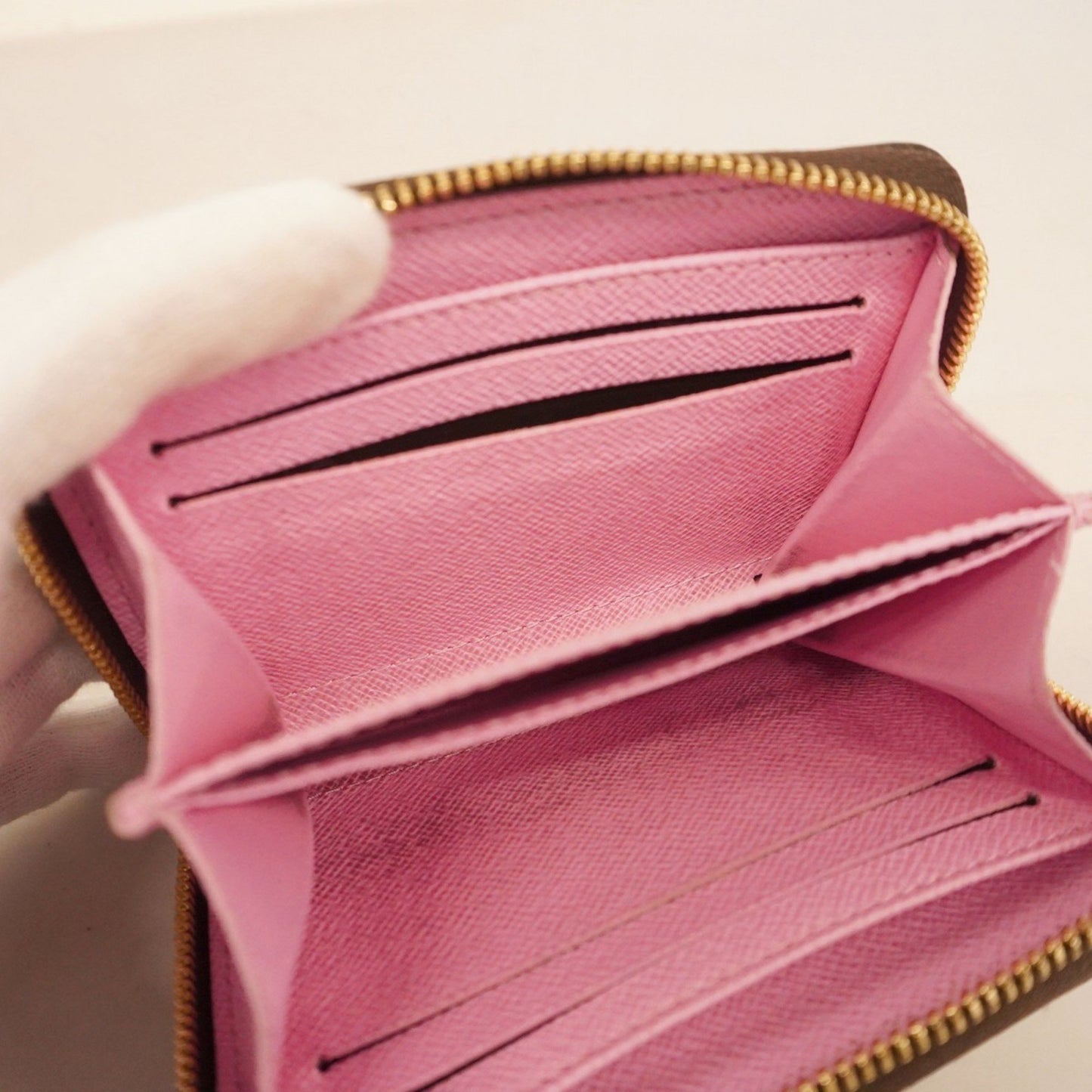 Louis Vuitton Zippy coin purse, Brown, Canvas, wallet