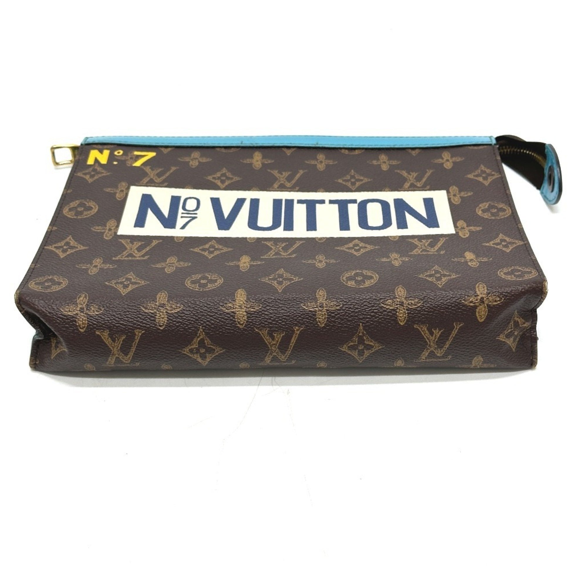 Louis Vuitton Pochette voyage, Brown, Canvas, clutch