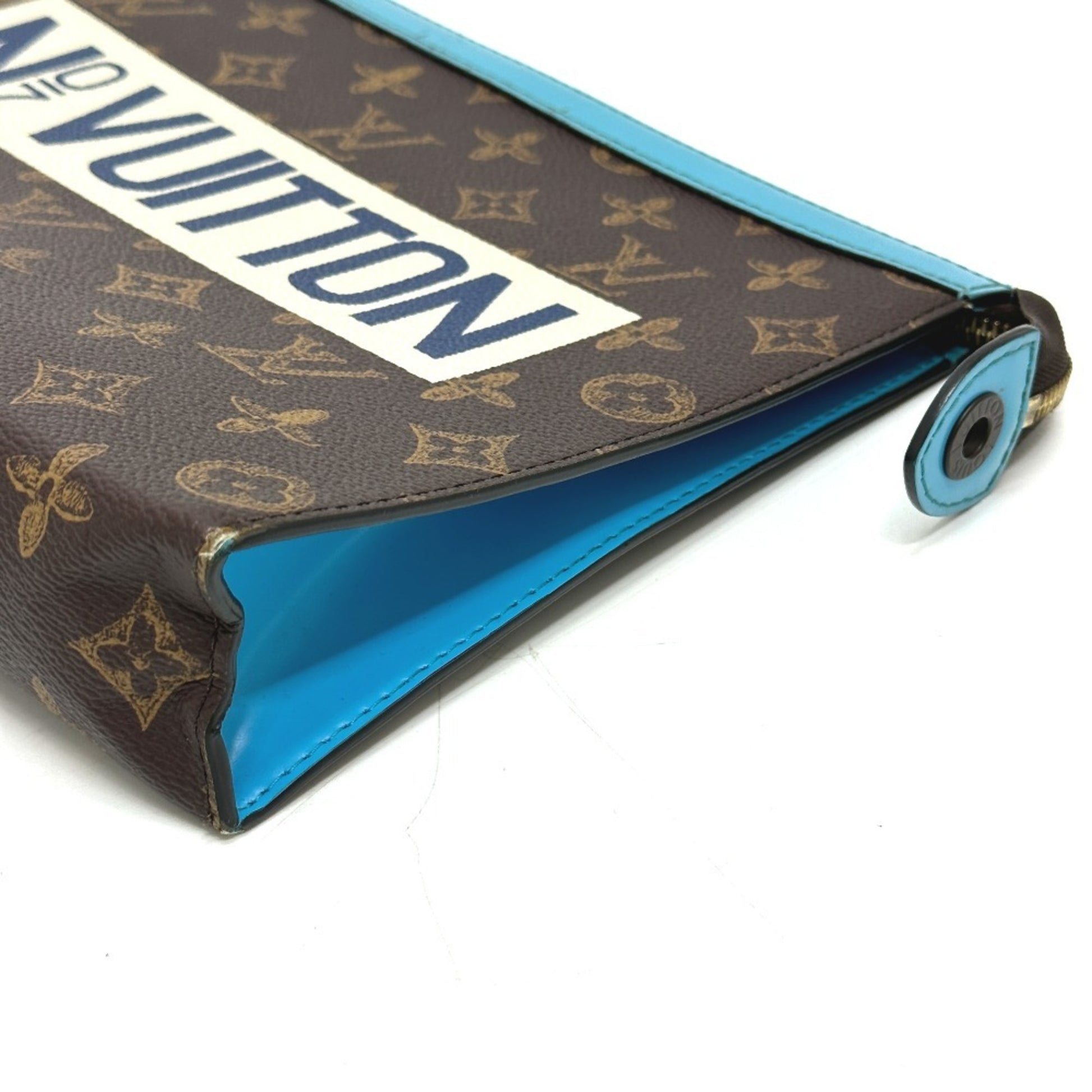 Louis Vuitton Pochette voyage, Brown, Canvas, clutch