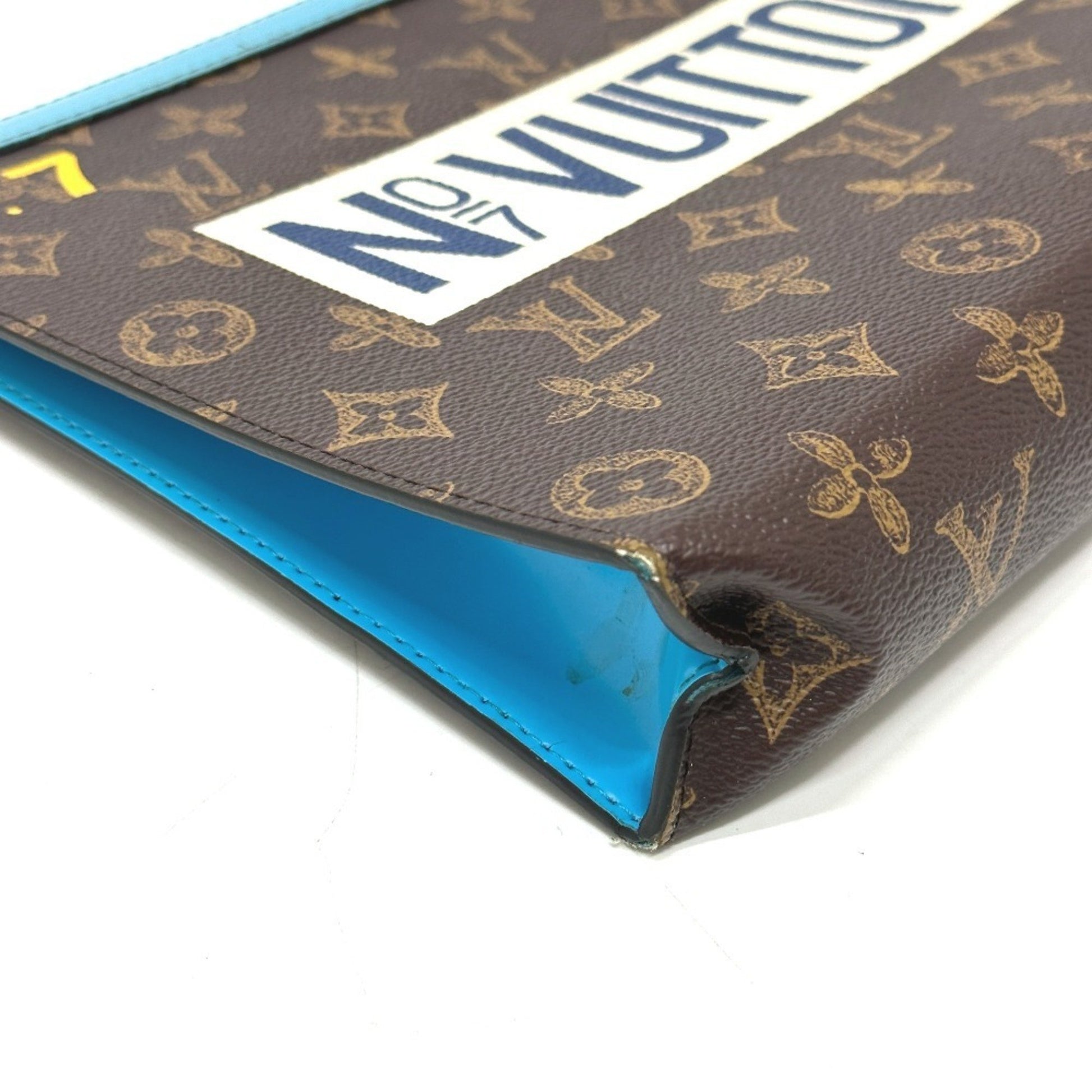 Louis Vuitton Pochette voyage, Brown, Canvas, clutch