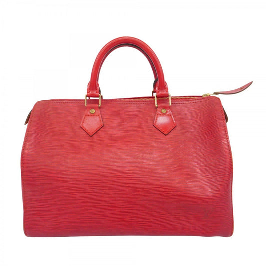 Louis Vuitton Speedy 30, Red, Leather, handbag