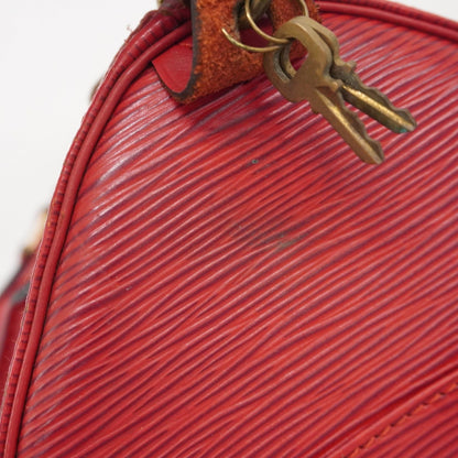 Louis Vuitton Speedy 30, Red, Leather, handbag
