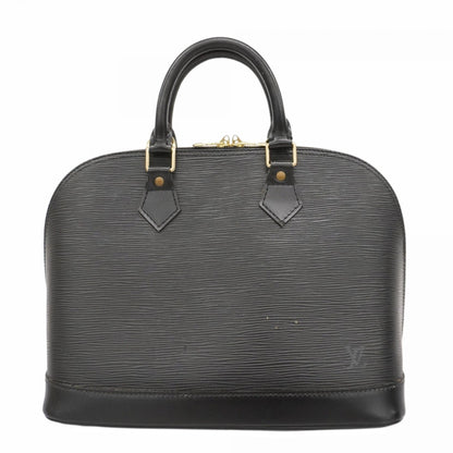 Louis Vuitton Alma, Black, Leather, handbag