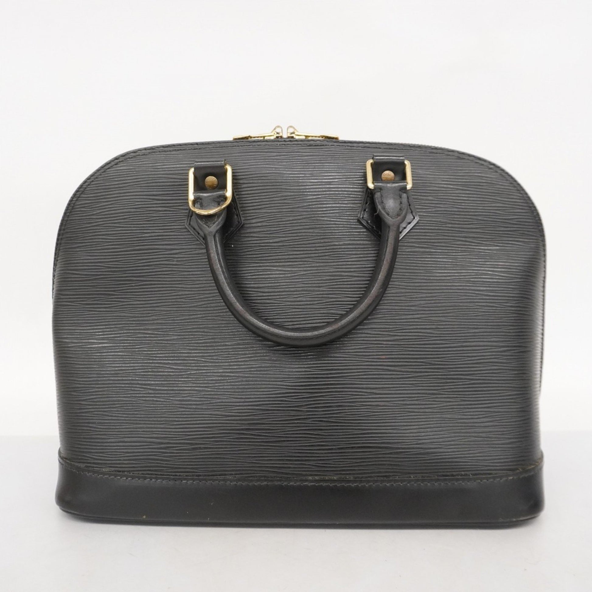 Louis Vuitton Alma, Black, Leather, handbag