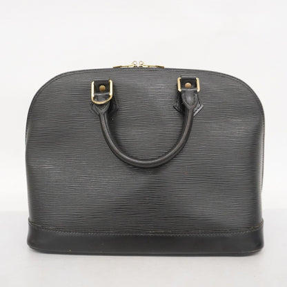 Louis Vuitton Alma, Black, Leather, handbag