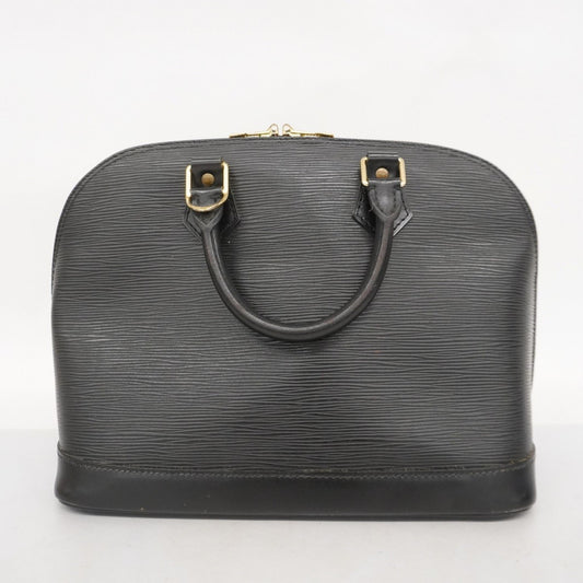 Louis Vuitton Alma, Black, Leather, handbag