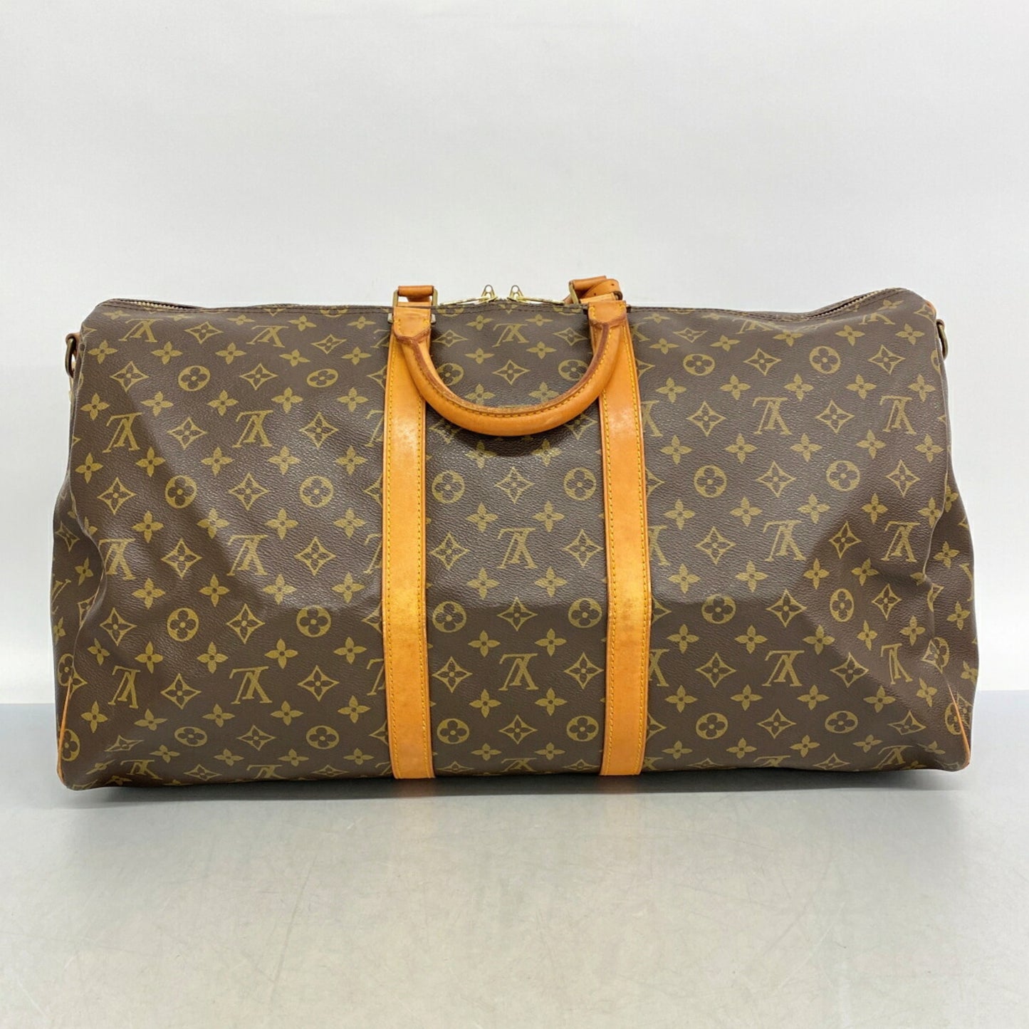 Louis Vuitton Keepall Bandouliere 55, Brown, Canvas, travel