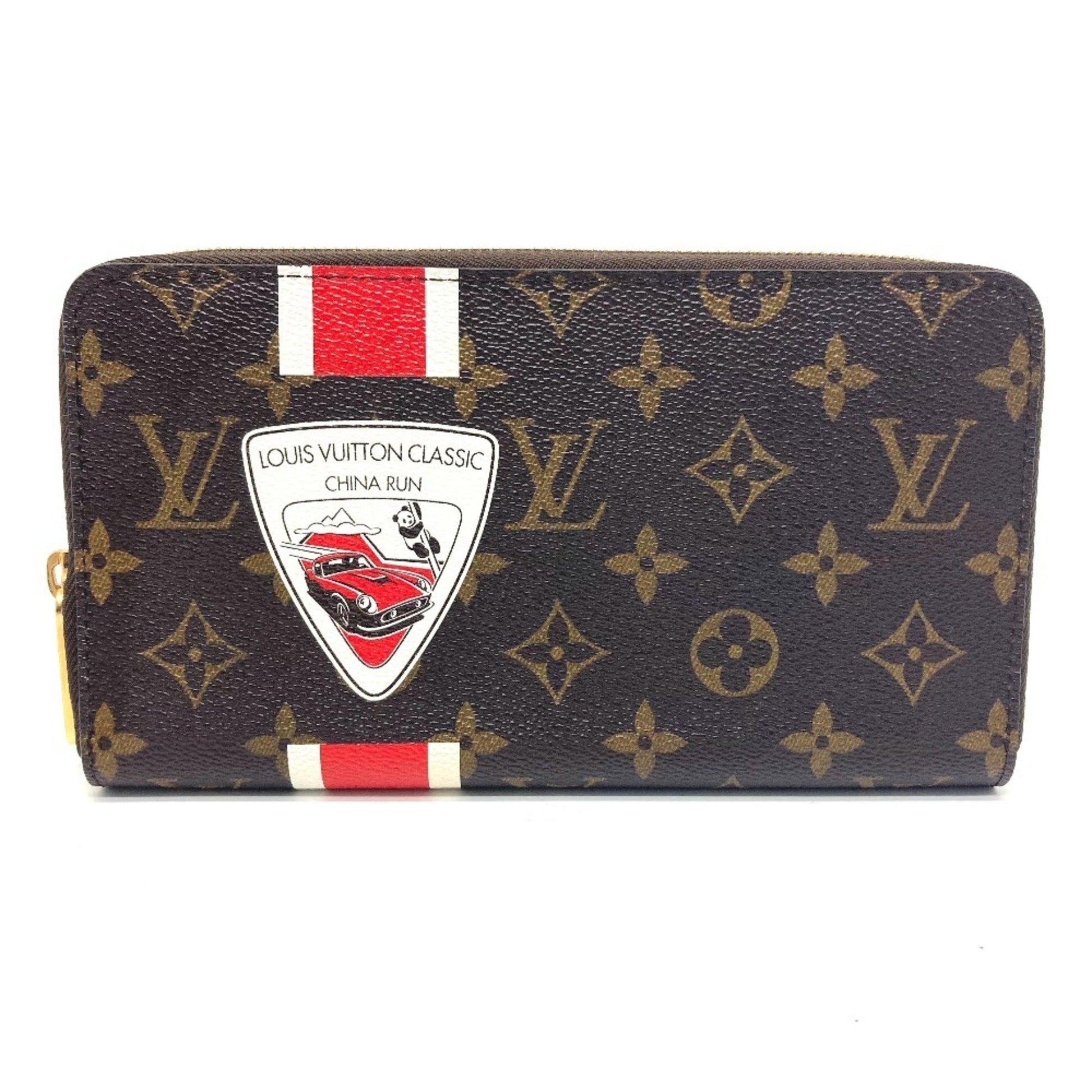 Louis Vuitton Zippy organizer, Brown, Canvas, wallet