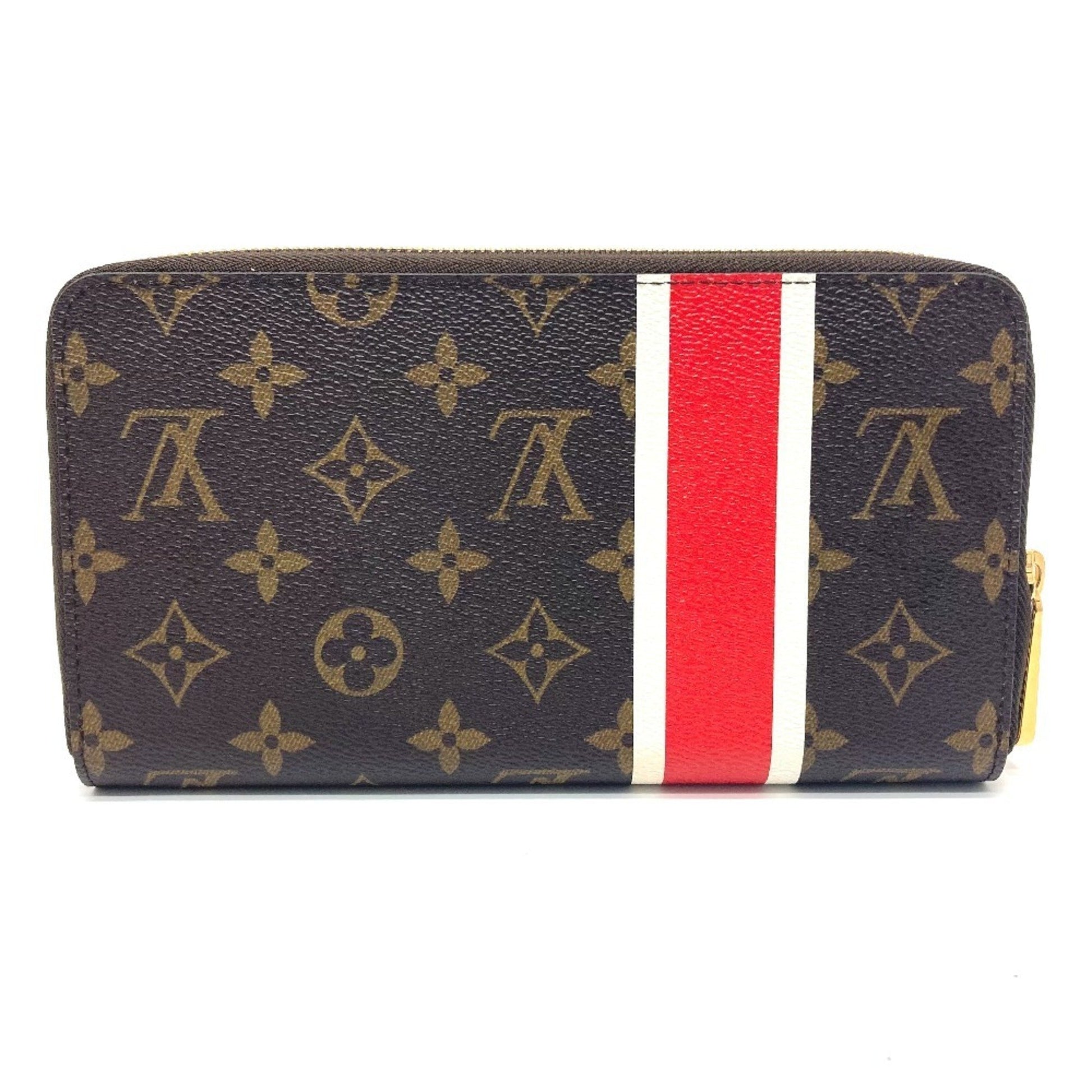 Louis Vuitton Zippy organizer, Brown, Canvas, wallet