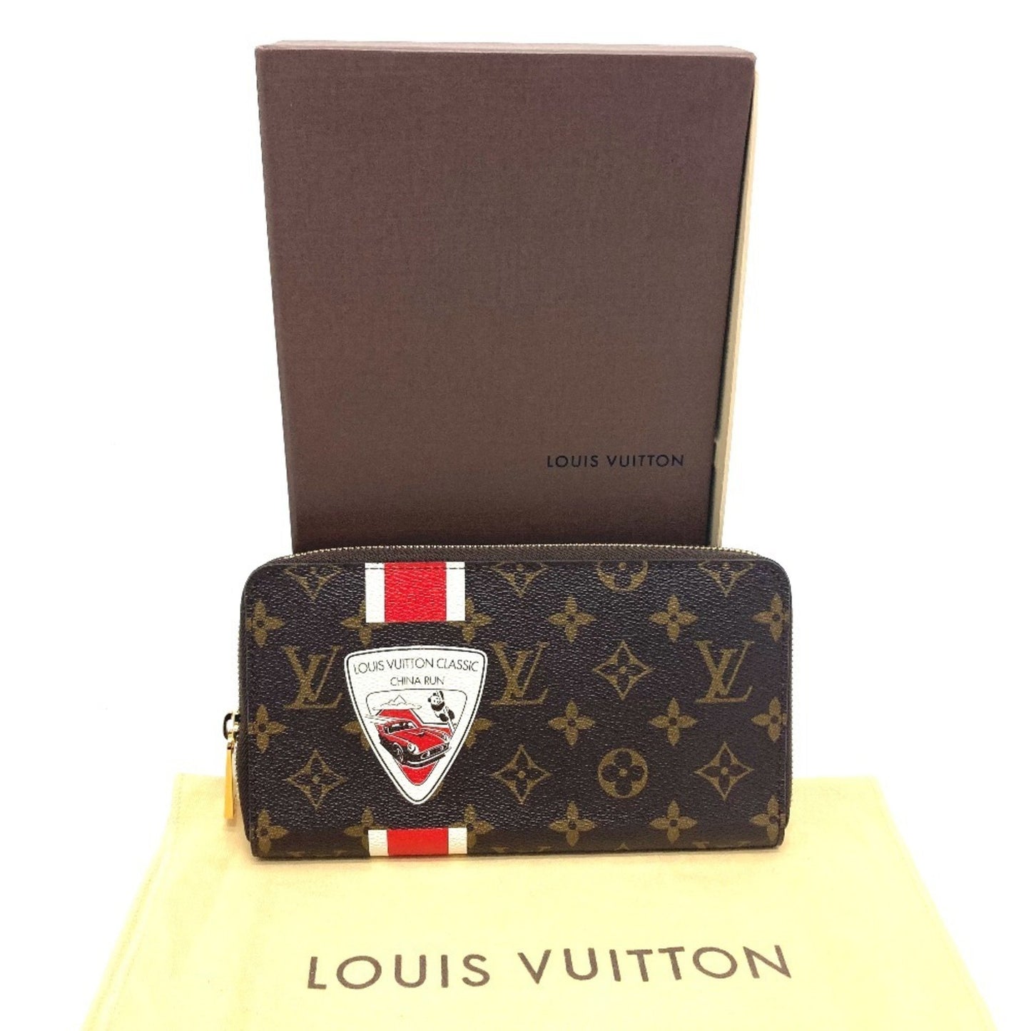 Louis Vuitton Zippy organizer, Brown, Canvas, wallet