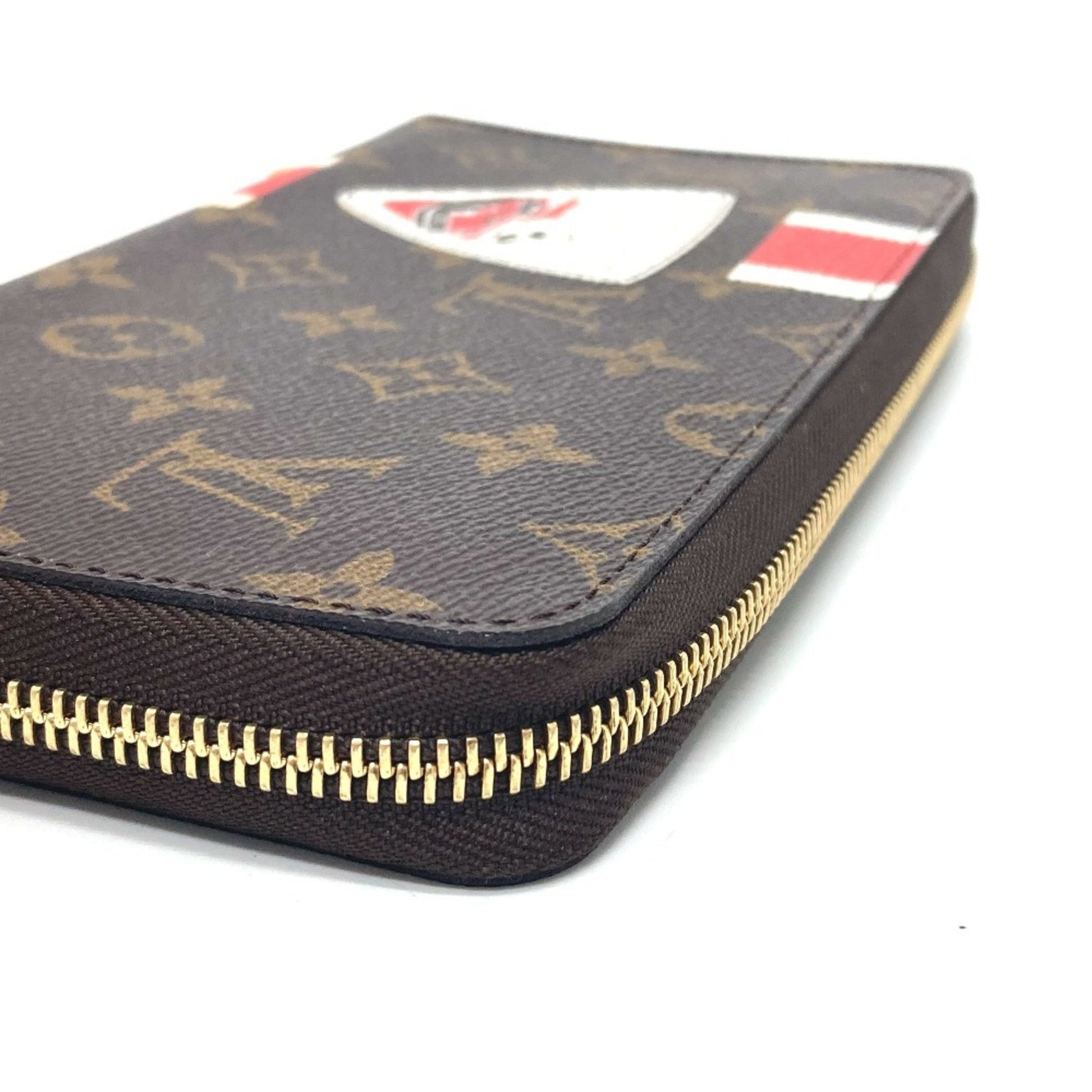Louis Vuitton Zippy organizer, Brown, Canvas, wallet