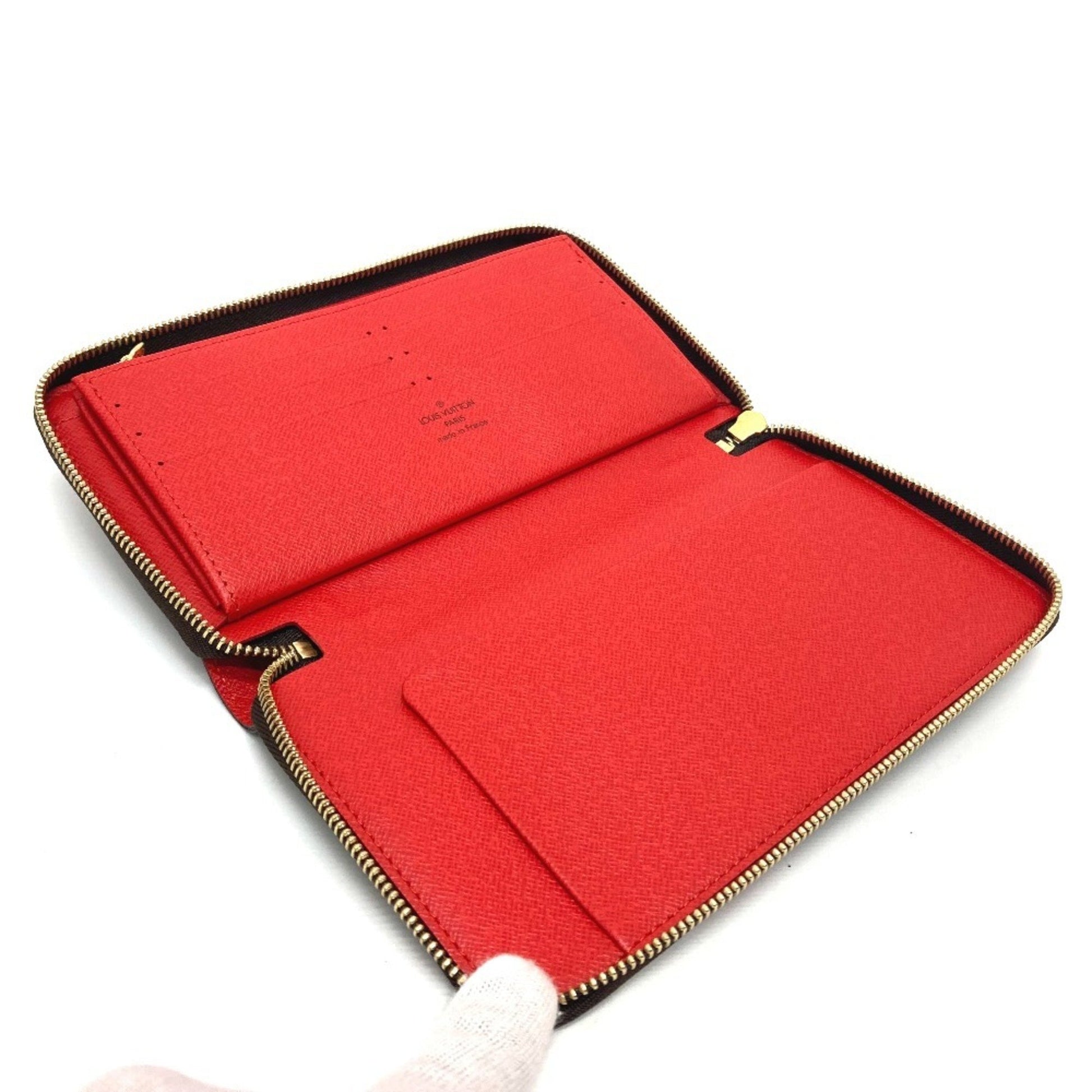 Louis Vuitton Zippy organizer, Brown, Canvas, wallet