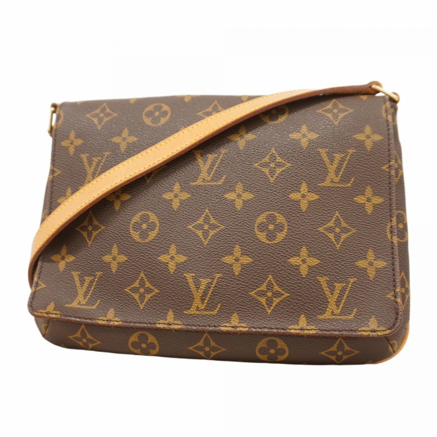 Louis Vuitton Musette Tango, Brown, Canvas, shoulder