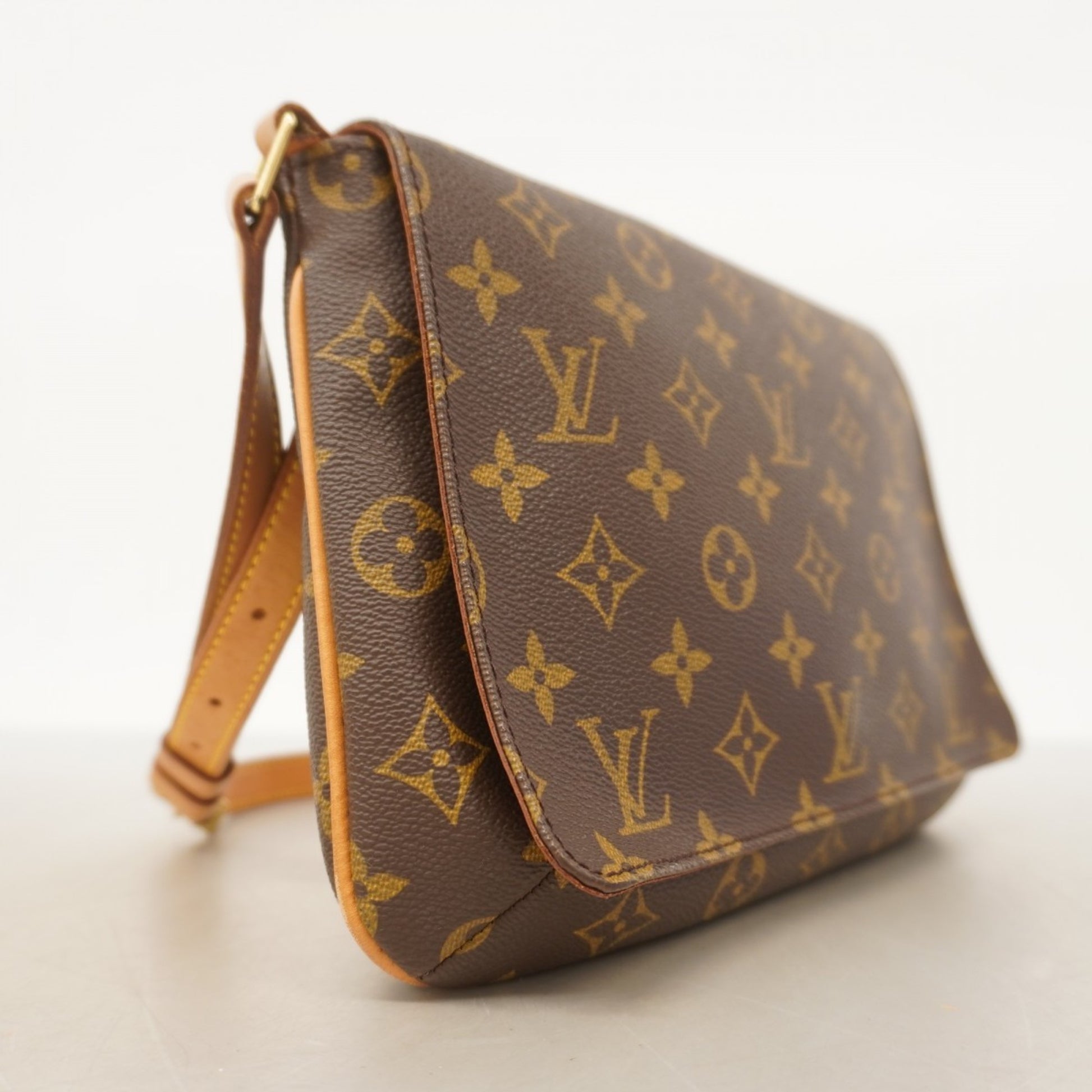 Louis Vuitton Musette Tango, Brown, Canvas, shoulder