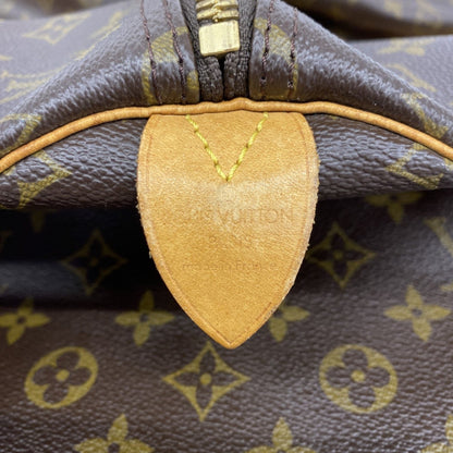 Louis Vuitton Keepall 55, Brown, Canvas, travel