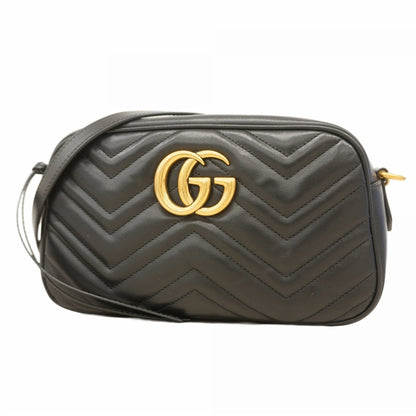Gucci Marmont, Black, Leather, shoulder
