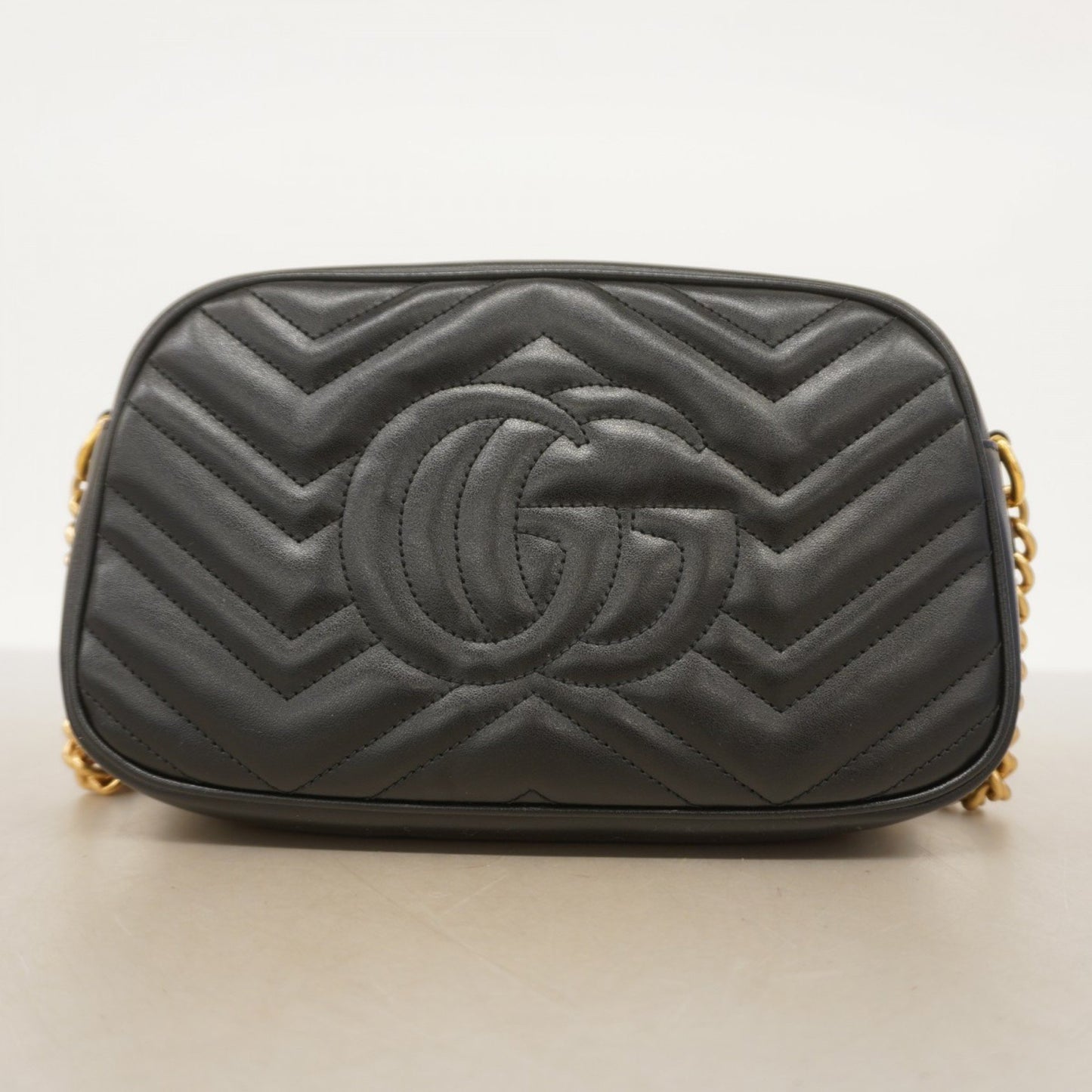 Gucci Marmont, Black, Leather, shoulder