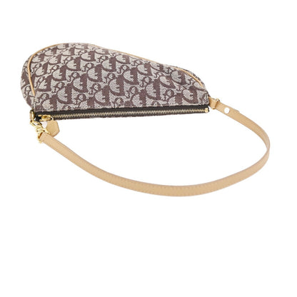 Christian Dior Vintage Saddle Diorissimo Canvas, Brown, Canvas, Handbag
