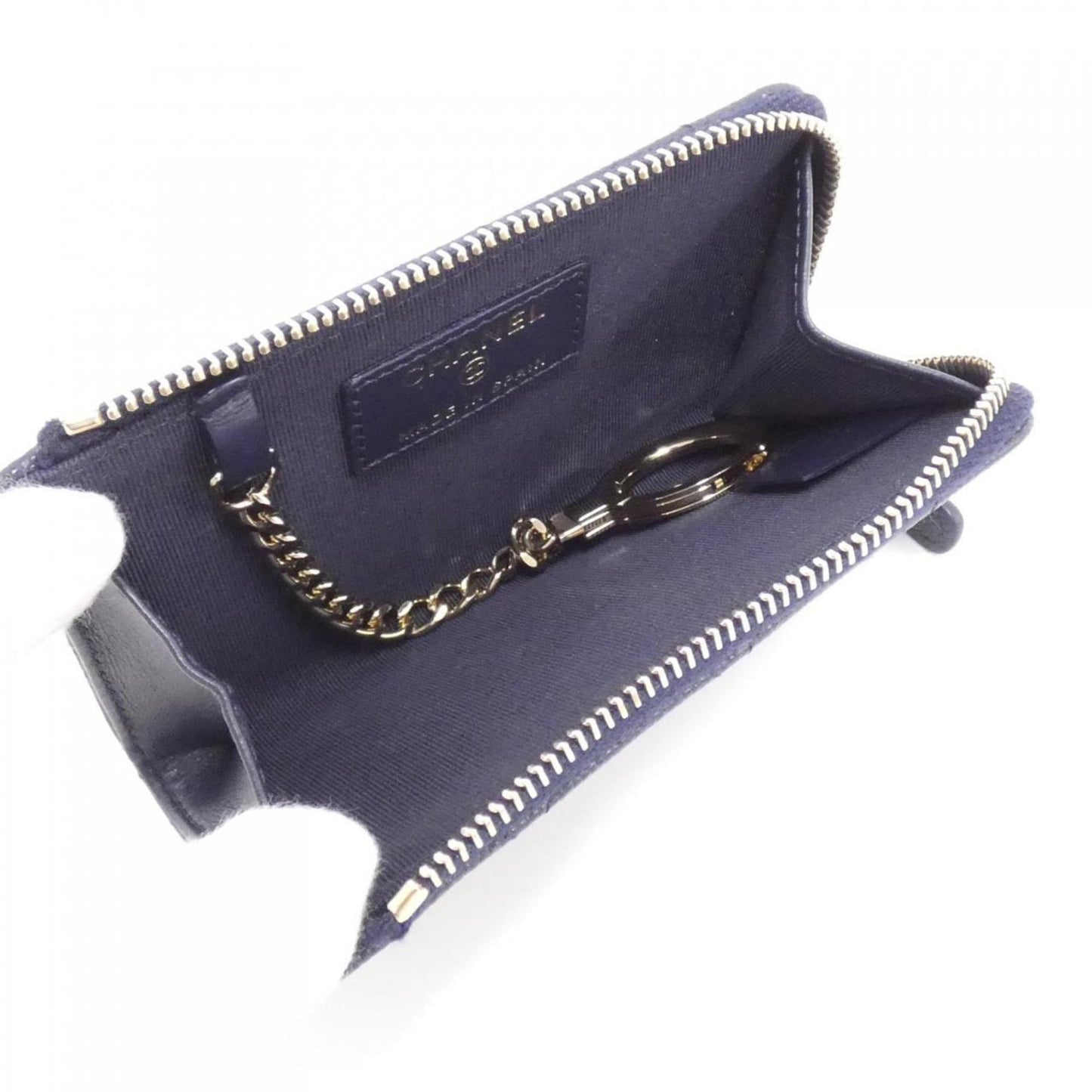 Chanel, Navy, Leather, wallet