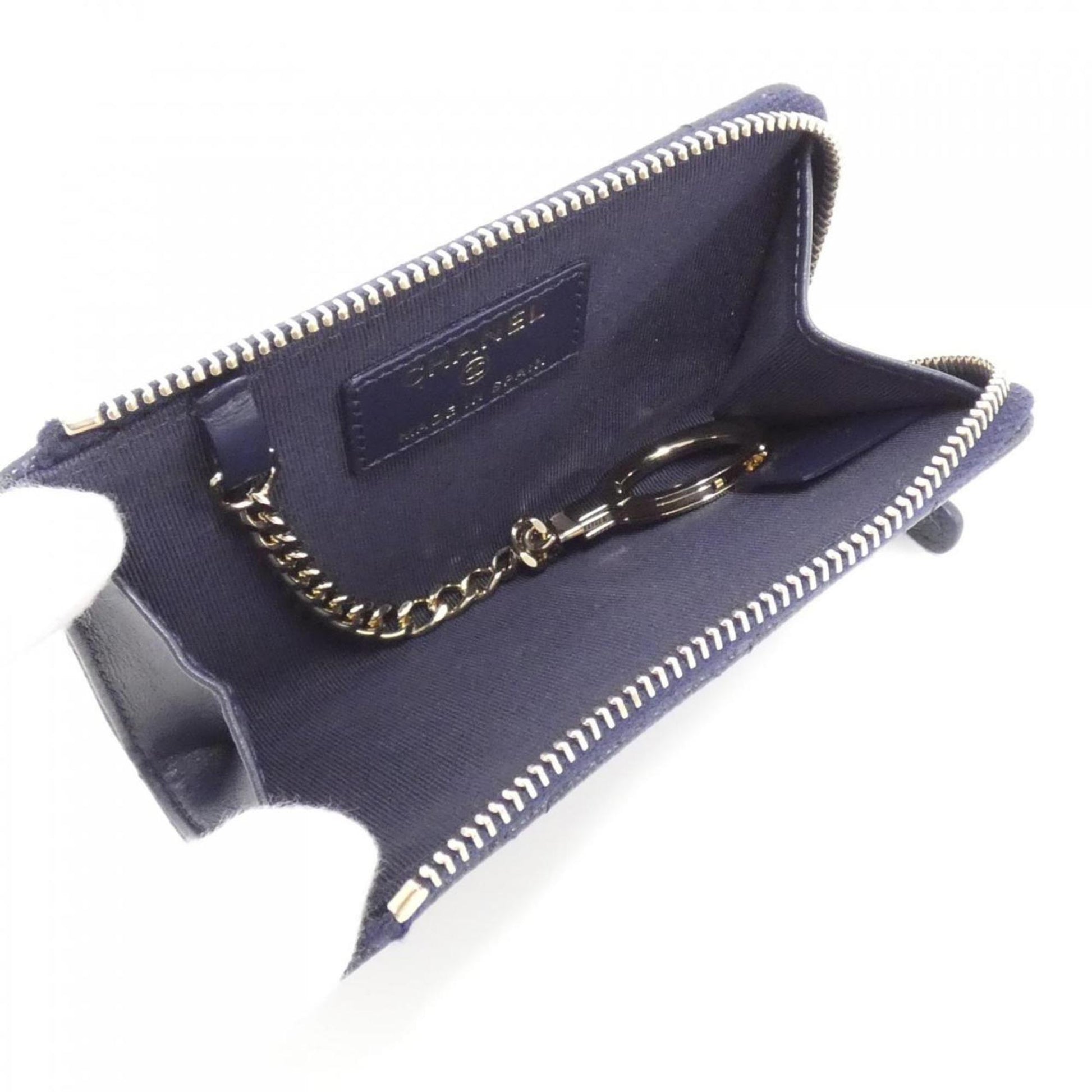 Chanel, Navy, Leather, wallet