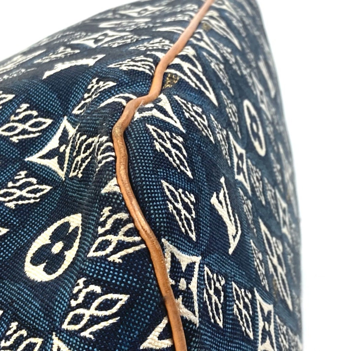 Louis Vuitton Neverfull MM, Navy, Canvas, shoulder
