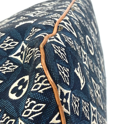 Louis Vuitton Neverfull MM, Navy, Canvas, shoulder