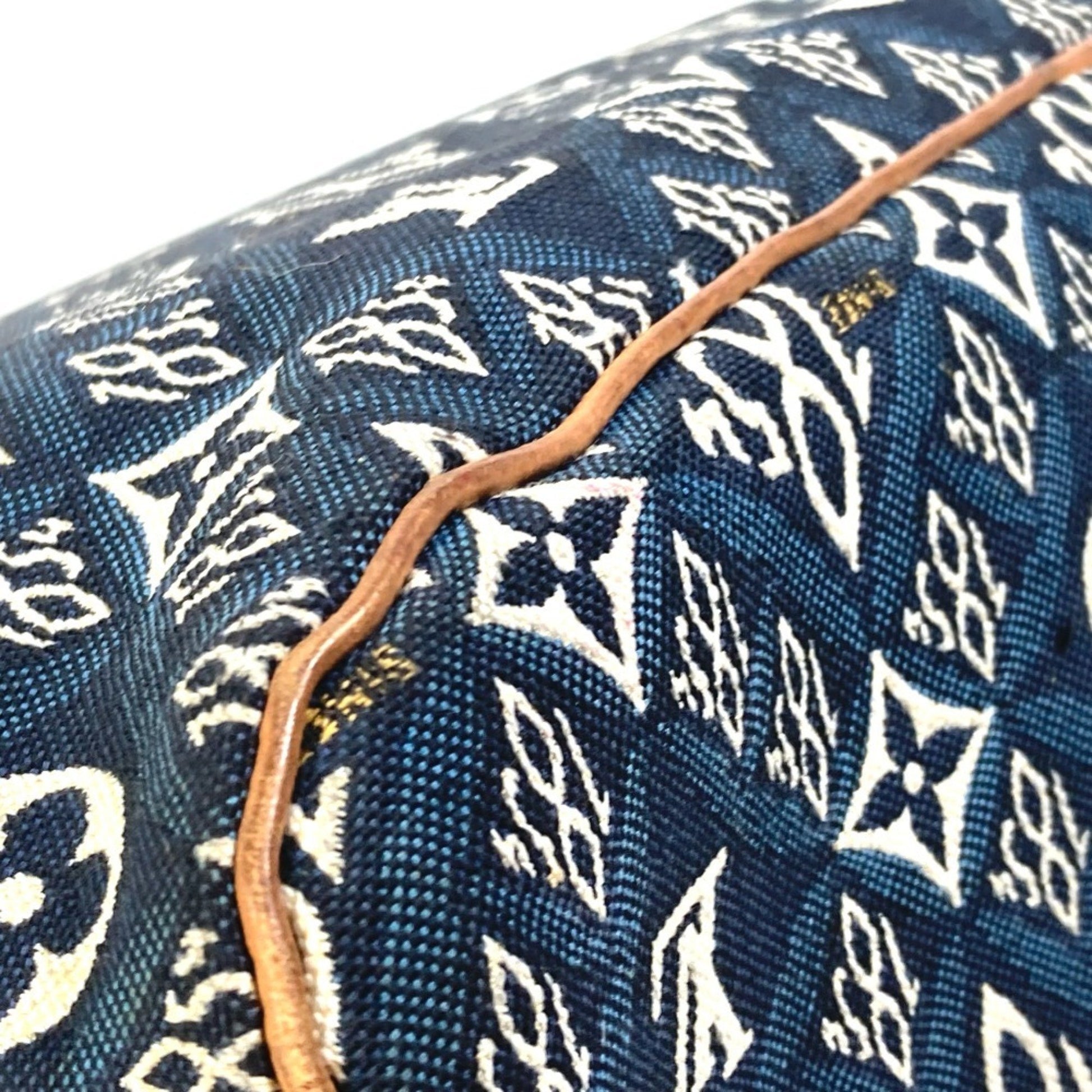 Louis Vuitton Neverfull MM, Navy, Canvas, shoulder