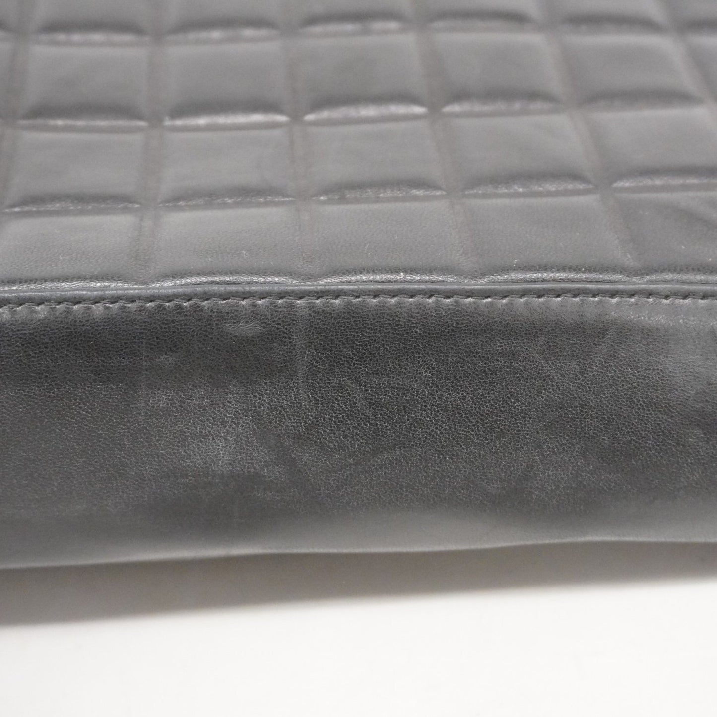 Chanel Chocolate bar, Black, Leather, tote