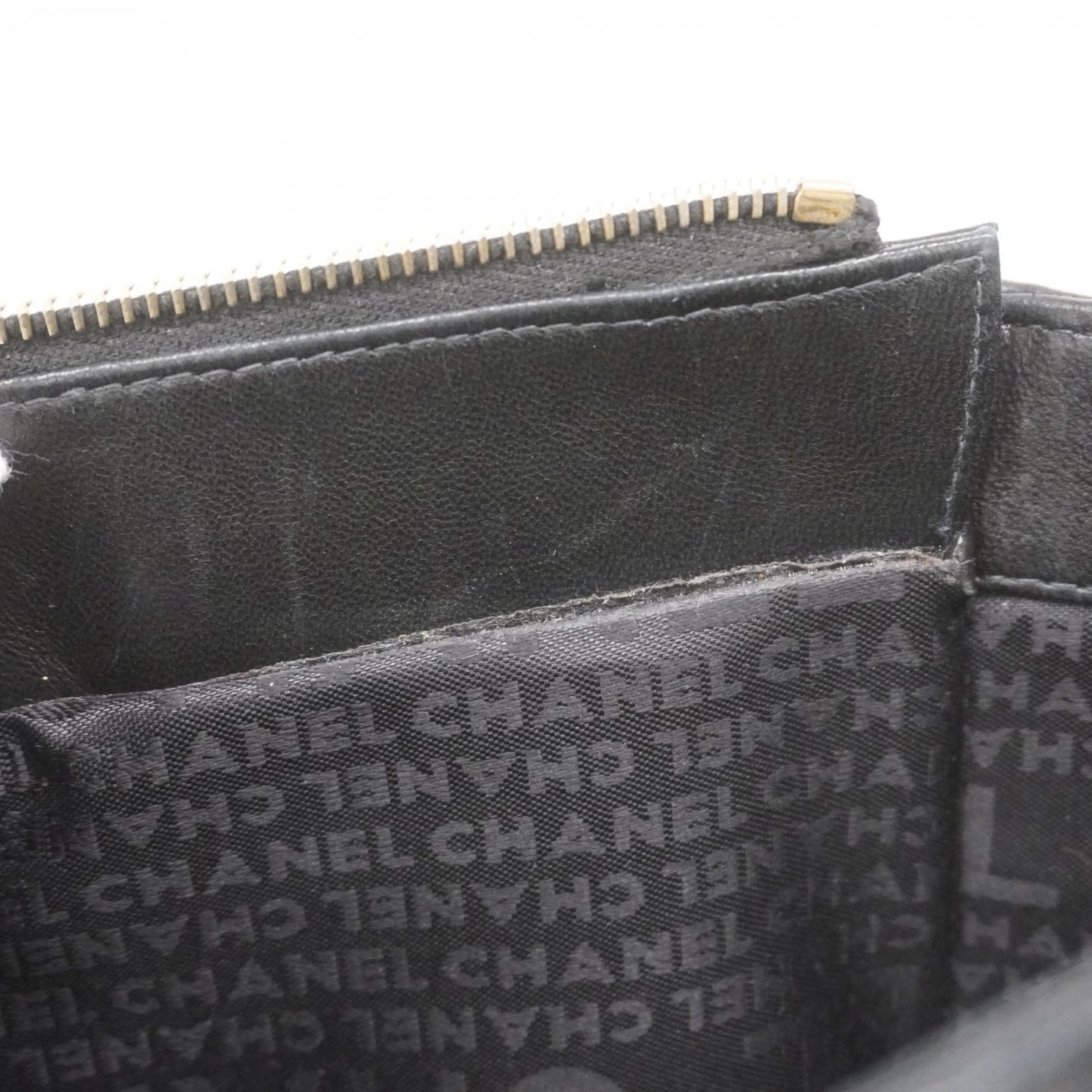 Chanel Chocolate bar, Black, Leather, tote