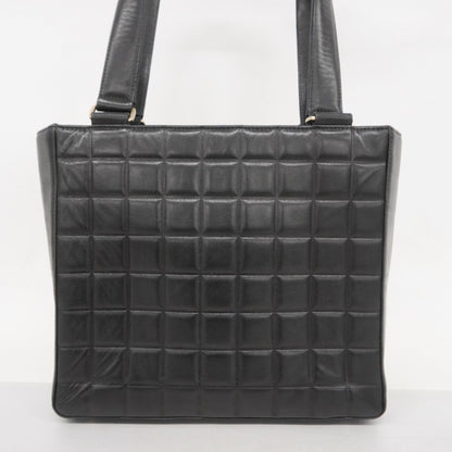 Chanel Chocolate bar, Black, Leather, tote