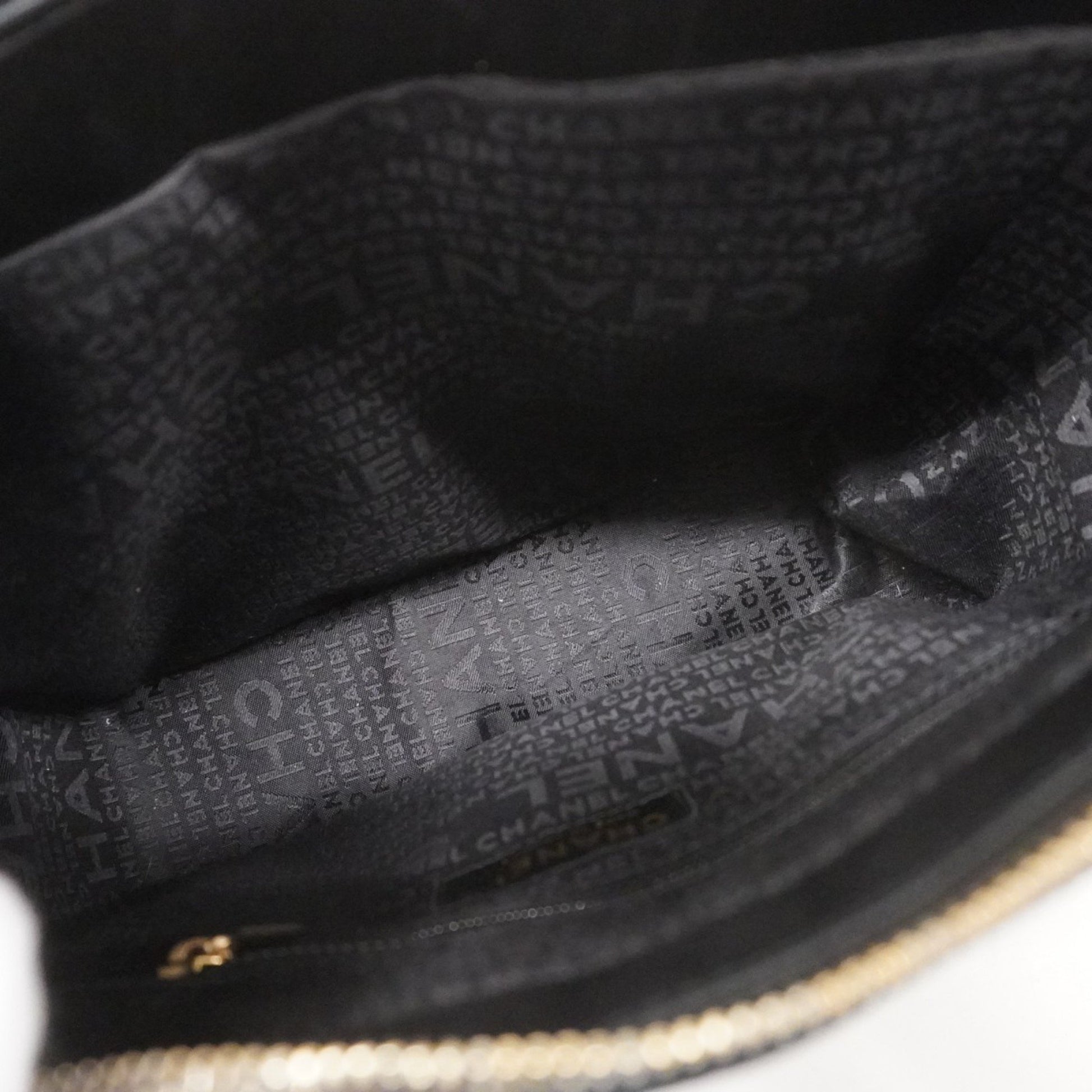 Chanel Chocolate bar, Black, Leather, tote