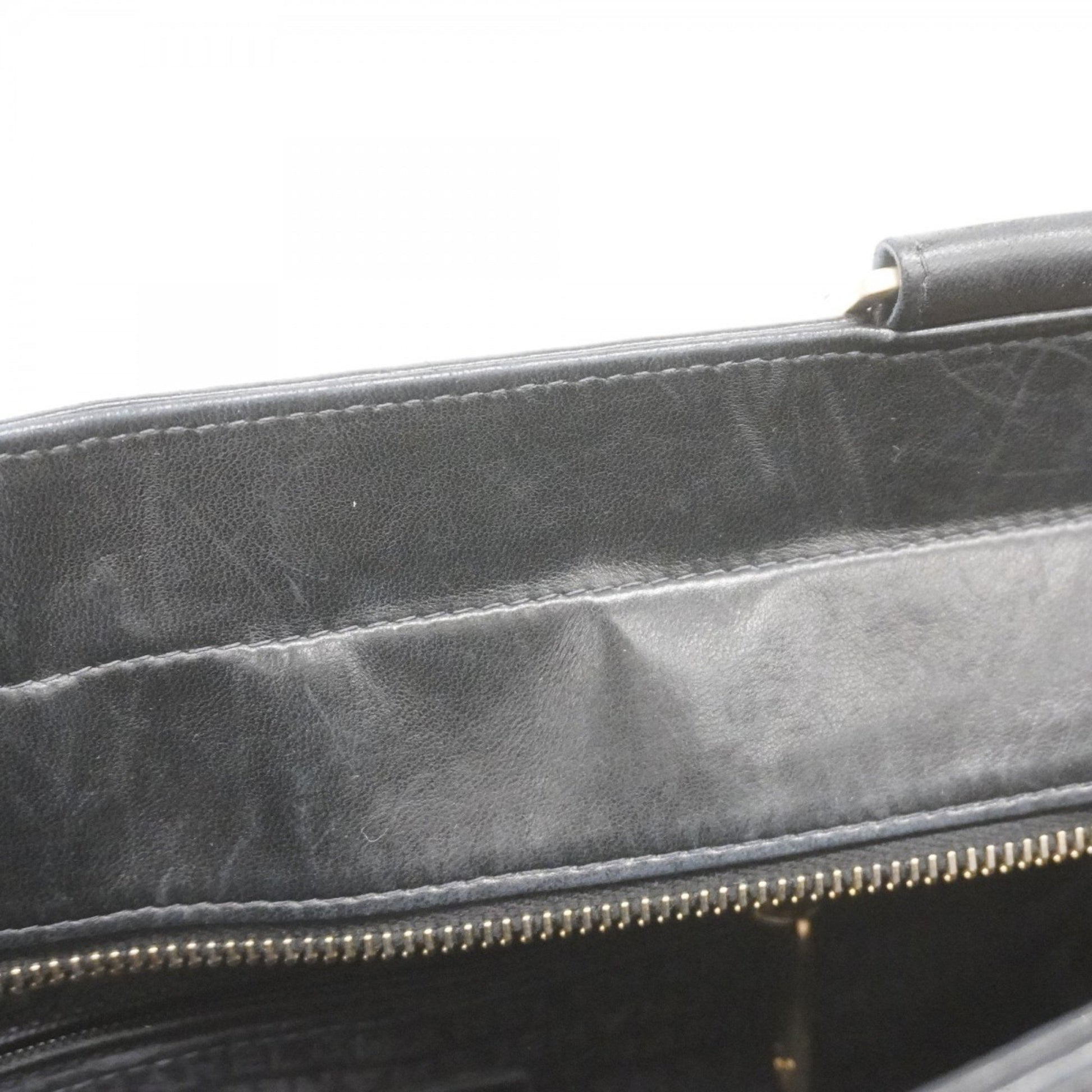 Chanel Chocolate bar, Black, Leather, tote