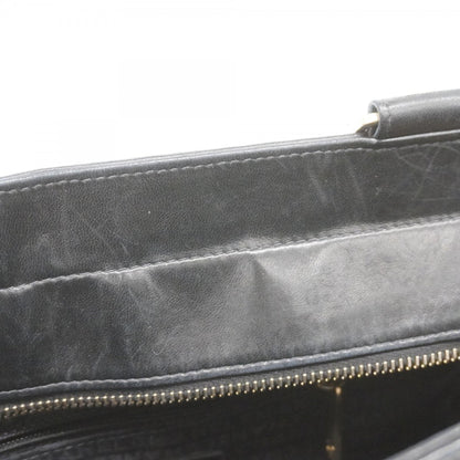 Chanel Chocolate bar, Black, Leather, tote