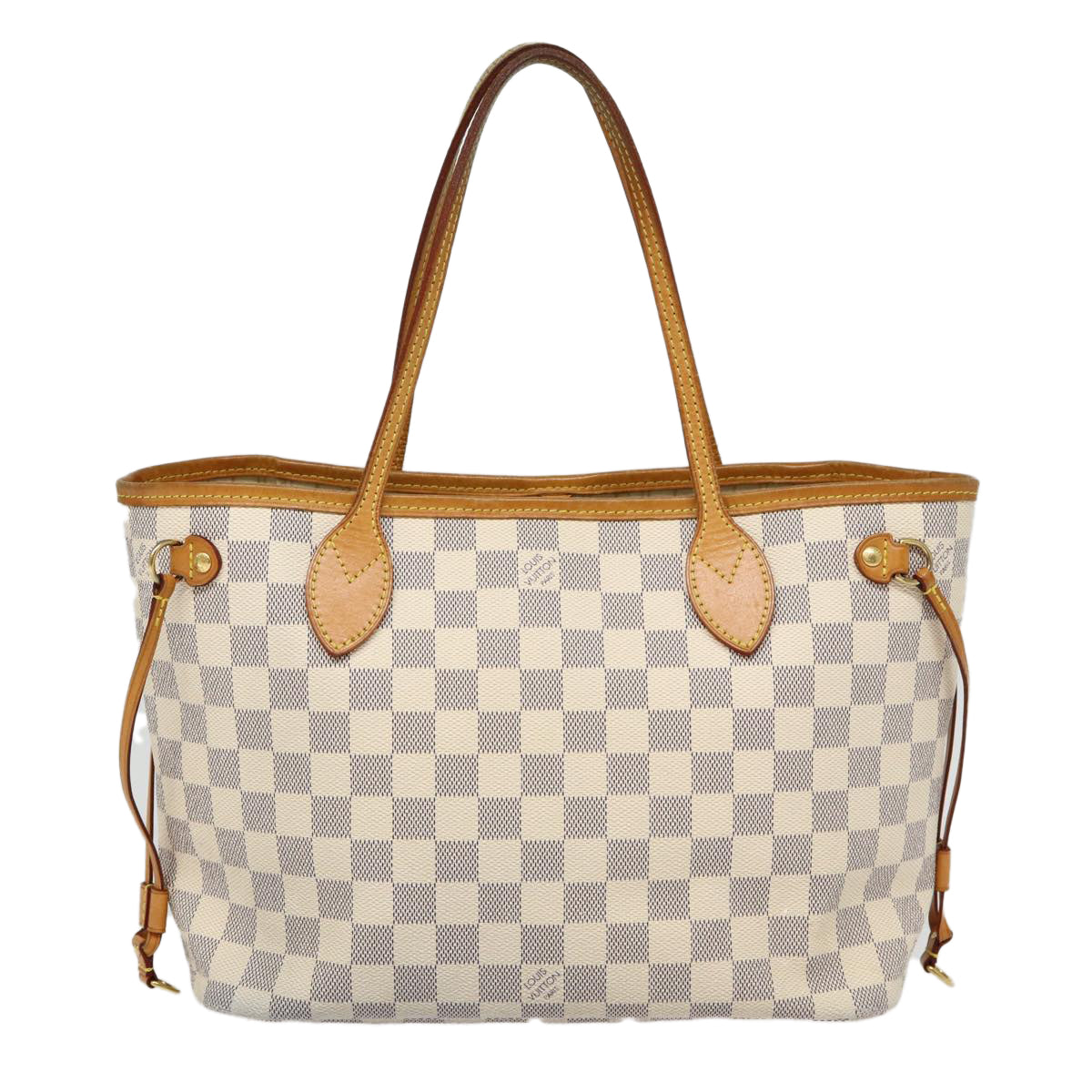 Louis Vuitton Neverfull PM, Beige, Canvas, tote