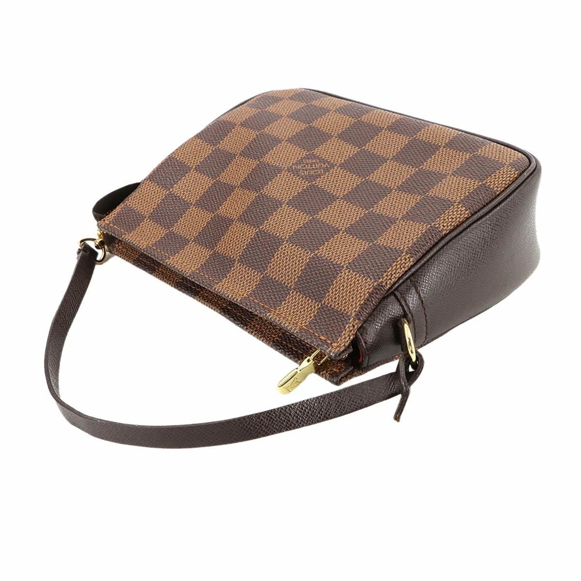 Louis Vuitton Trousse makeup, Brown, Canvas, clutch