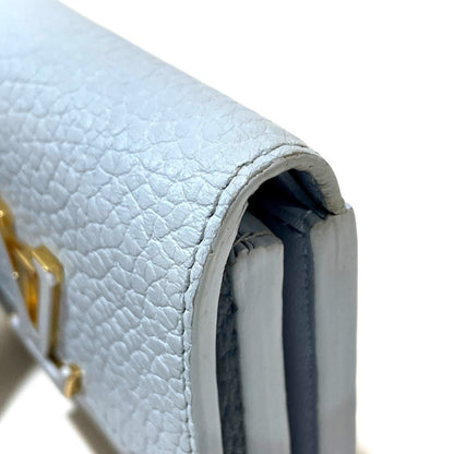 Louis Vuitton Portefeuille capucines, Blue, Leather, wallet