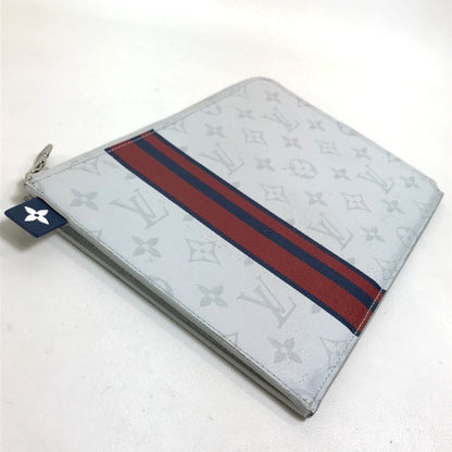 Louis Vuitton Pochette Jour, White, Canvas, clutch